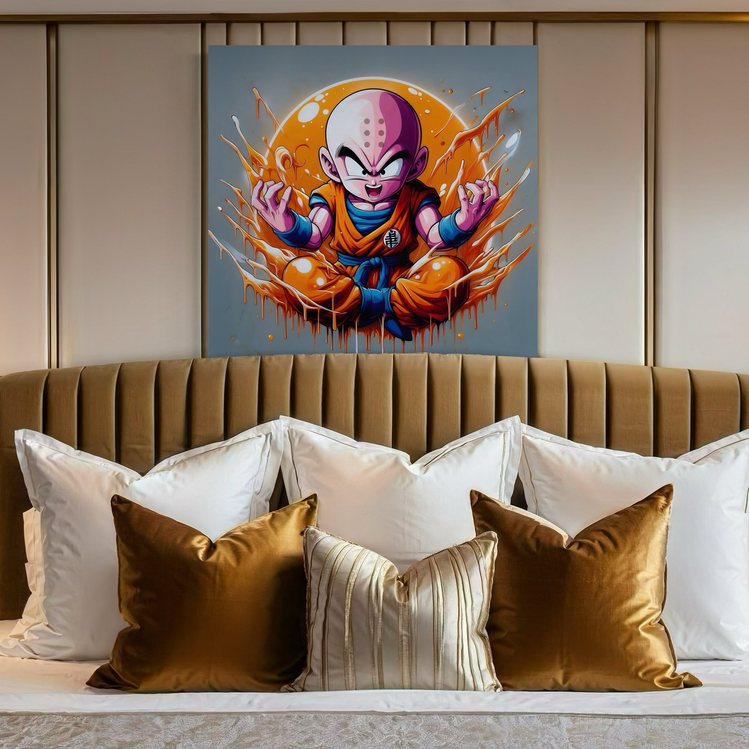 Dragon Ball Z Super Saiyan Pittura in bianco e nero - Déco Murale