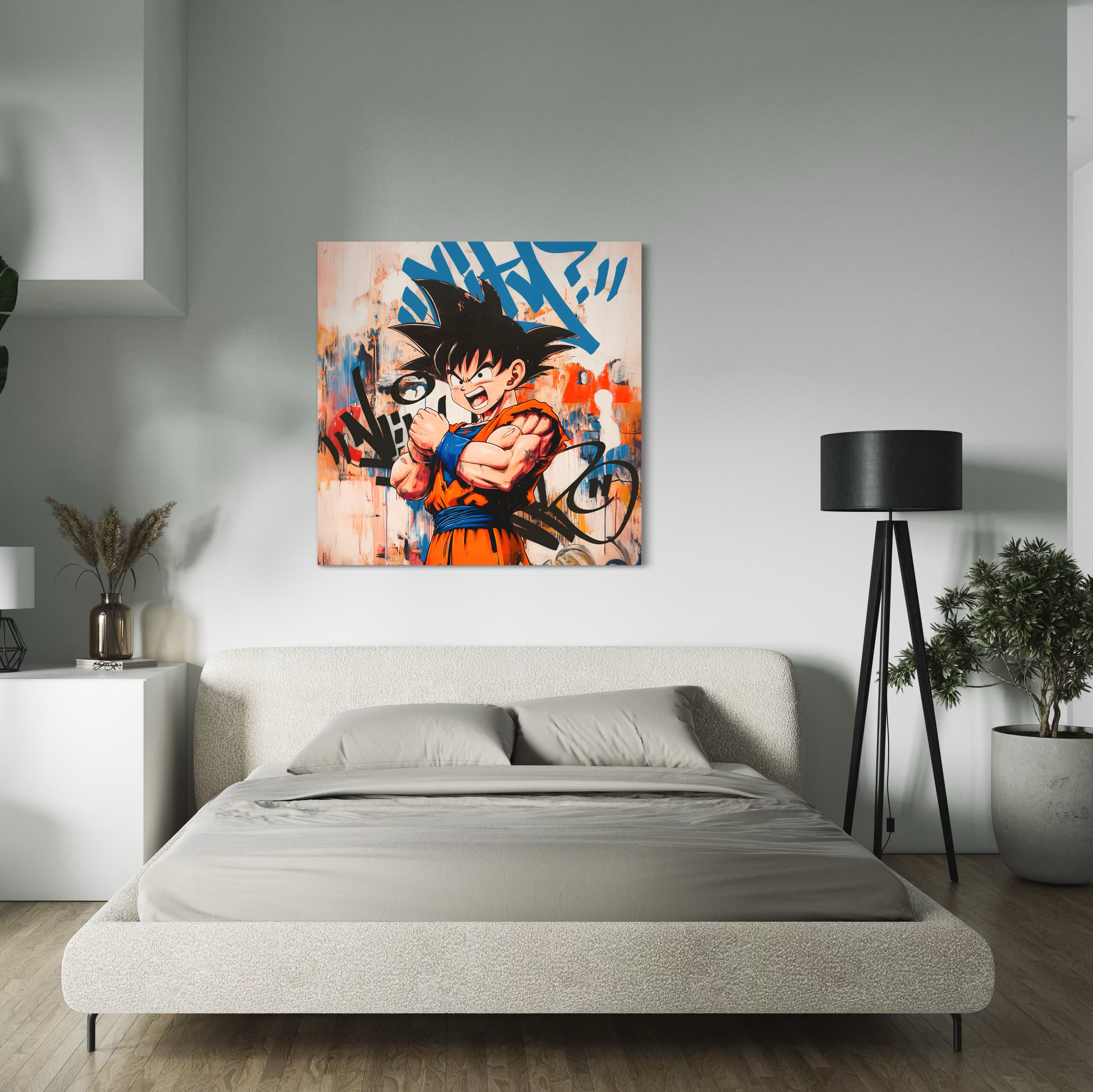 Dragon Ball Z Super Saiyan Pittura in bianco e nero - Déco Murale