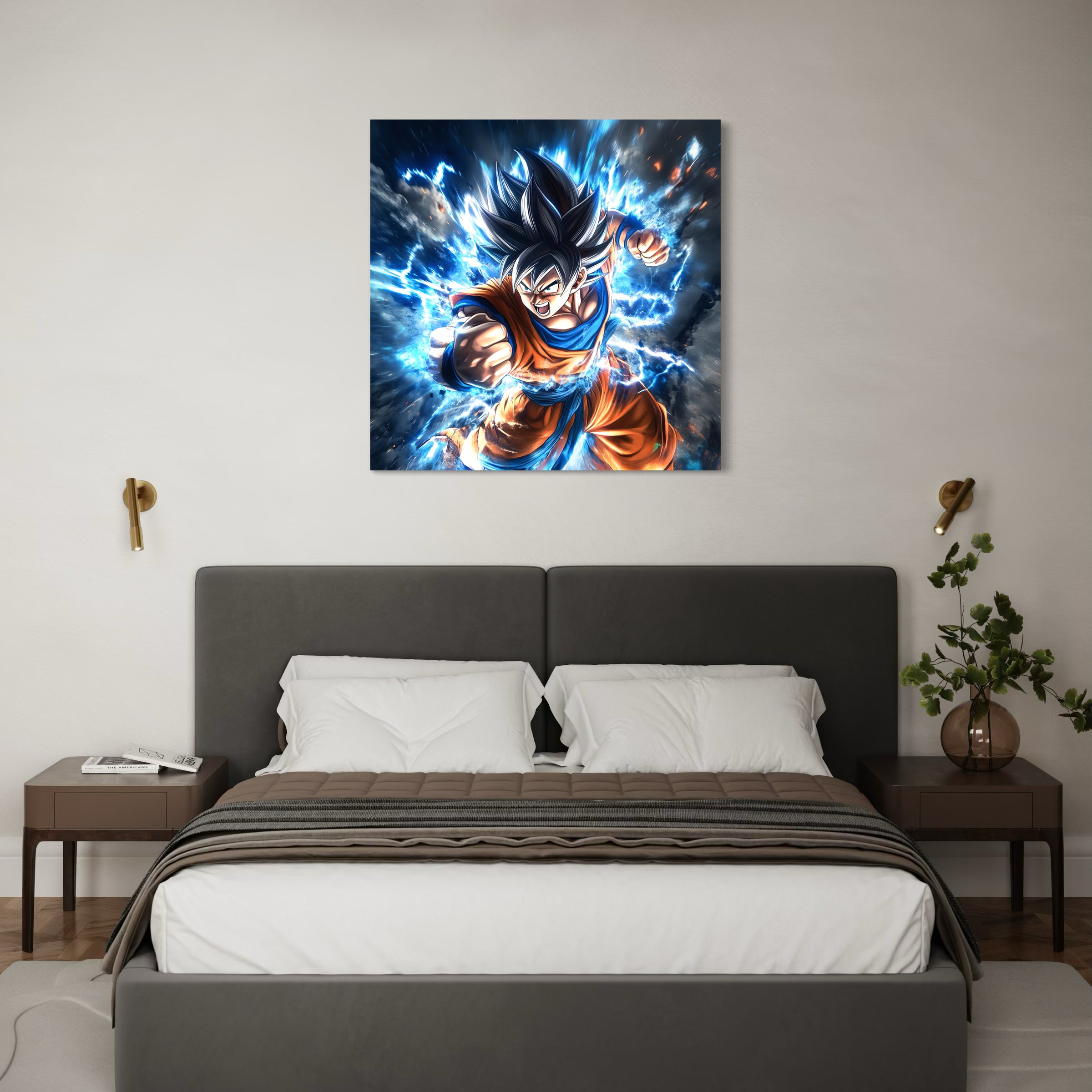 Dragon Ball Z Super Saiyan Pittura in bianco e nero - Déco Murale