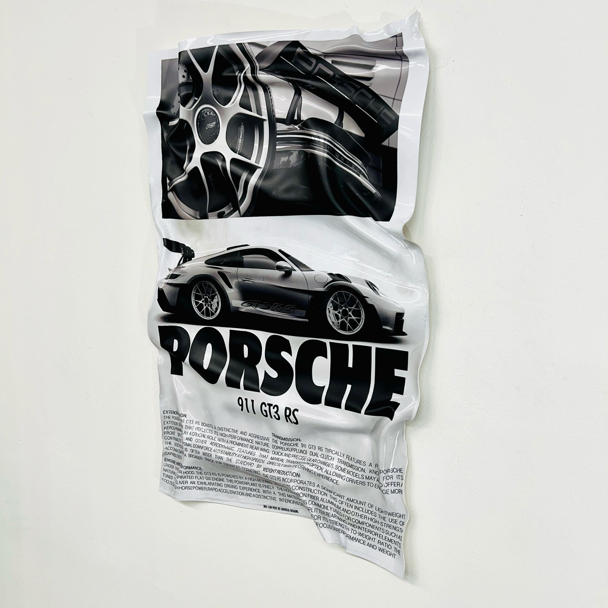 Sculpture Murale - Porsche