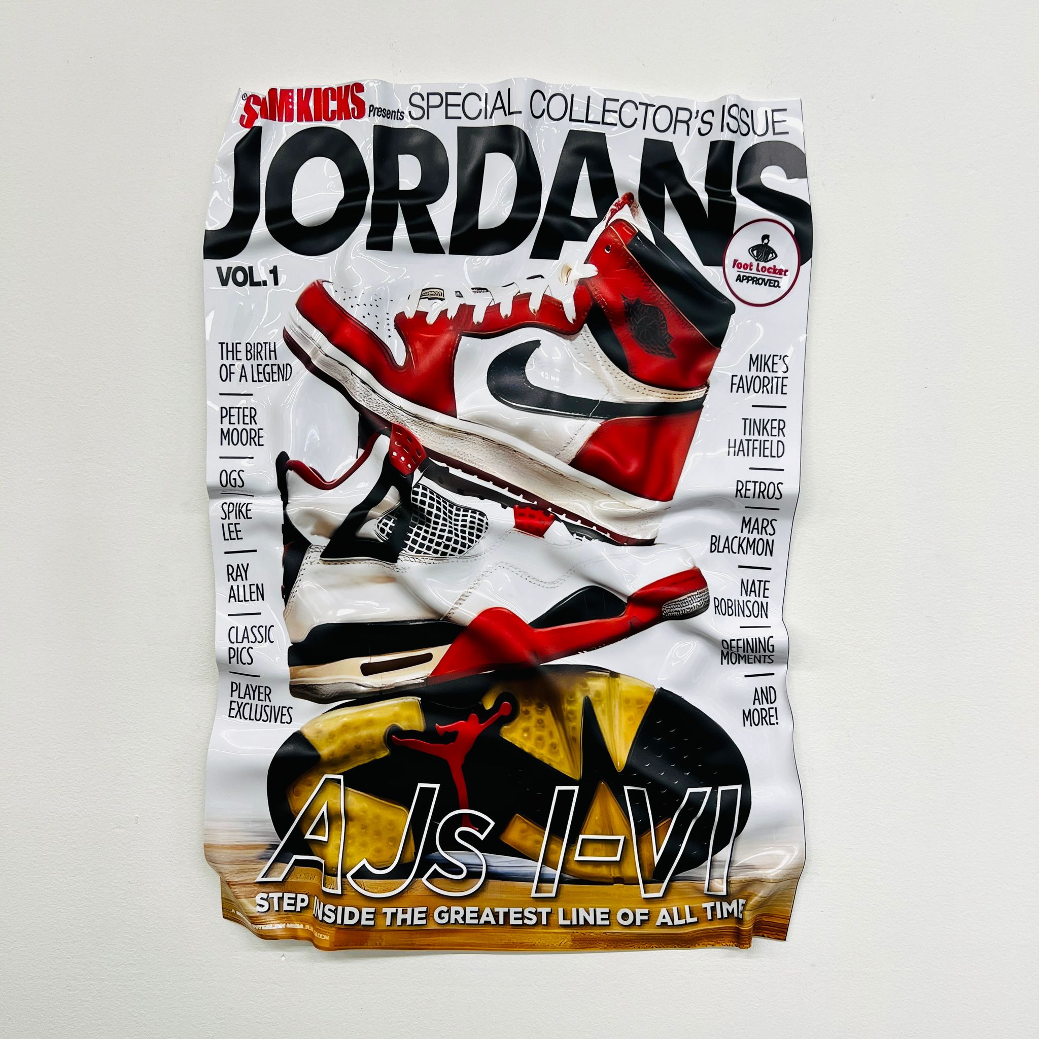 Tableau froissé - Sneakers Jordans