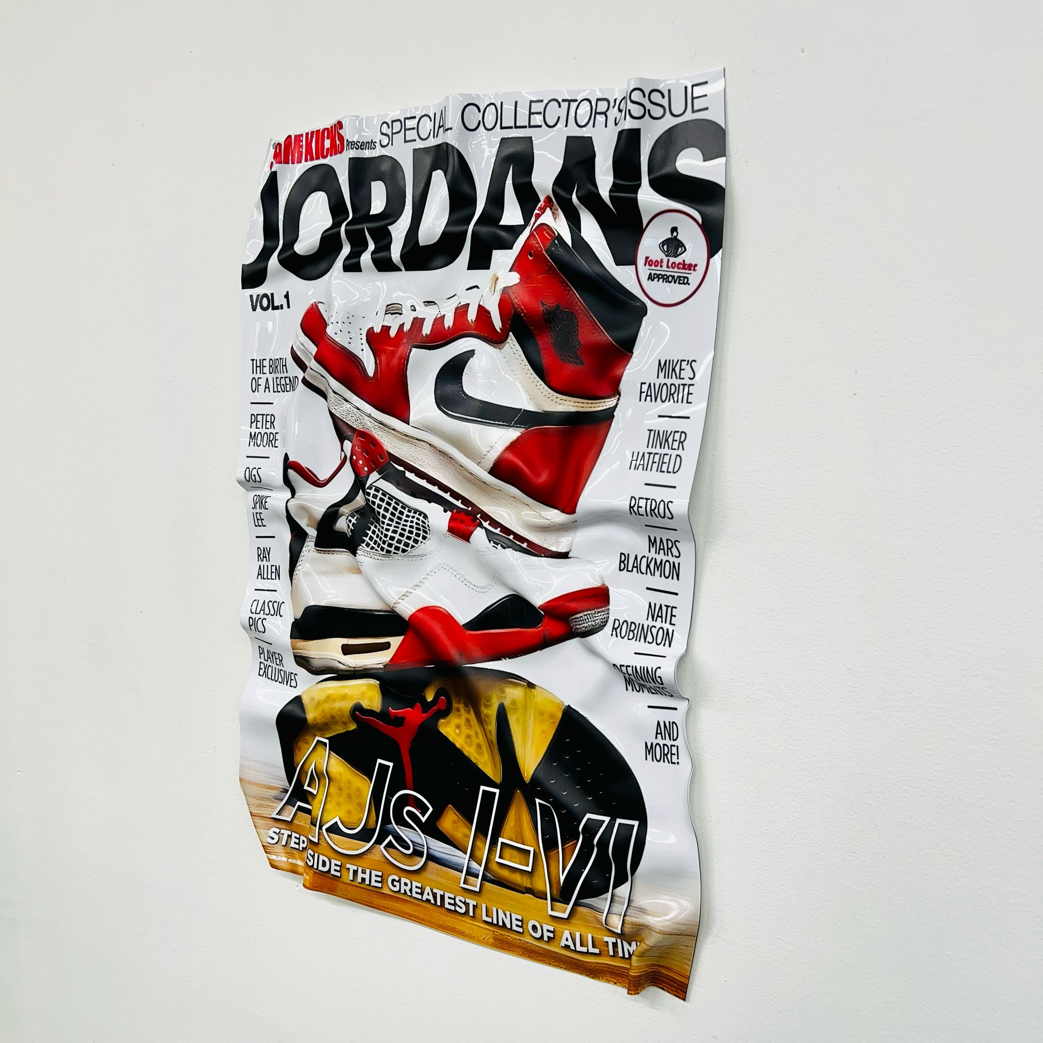 Tableau froissé - Sneakers Jordans