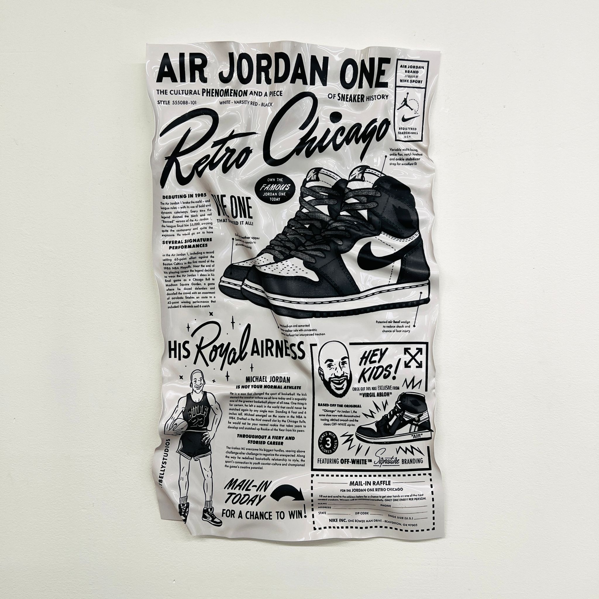 Tableau froissé - Air Jordan