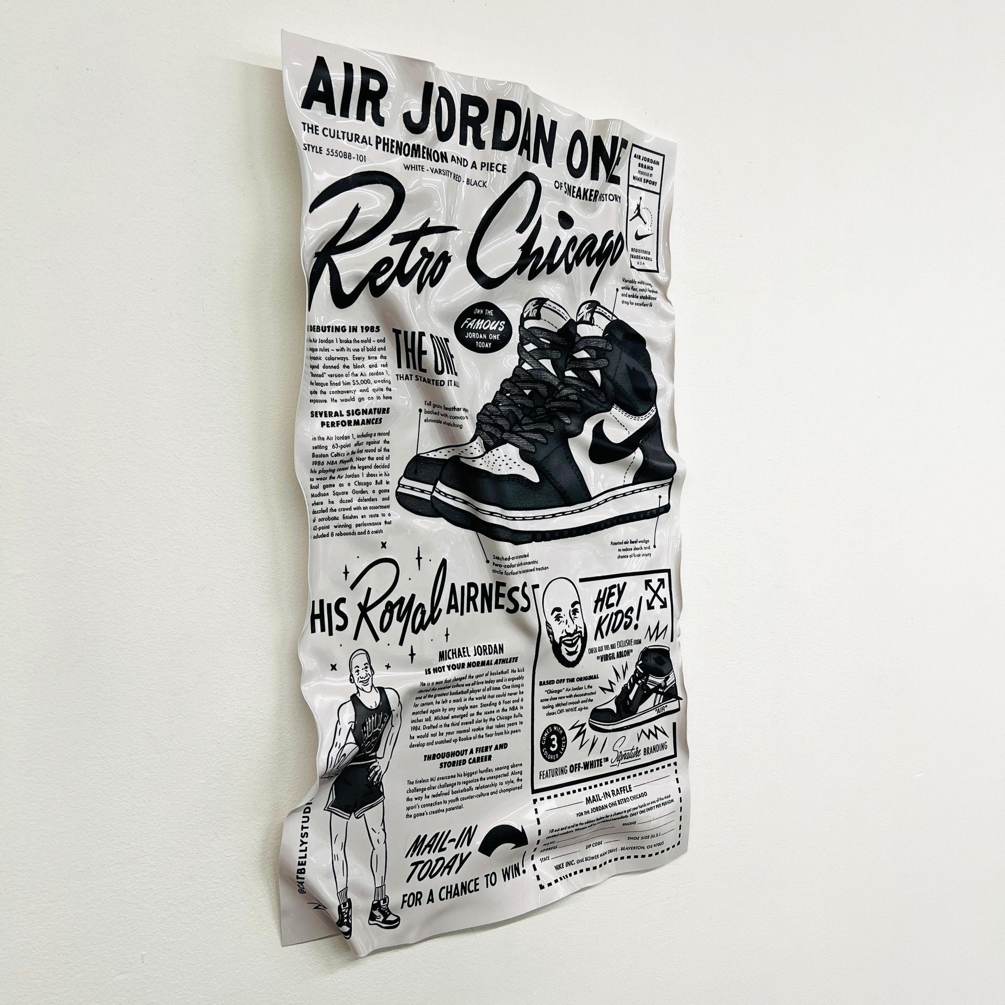 Tableau froissé - Air Jordan