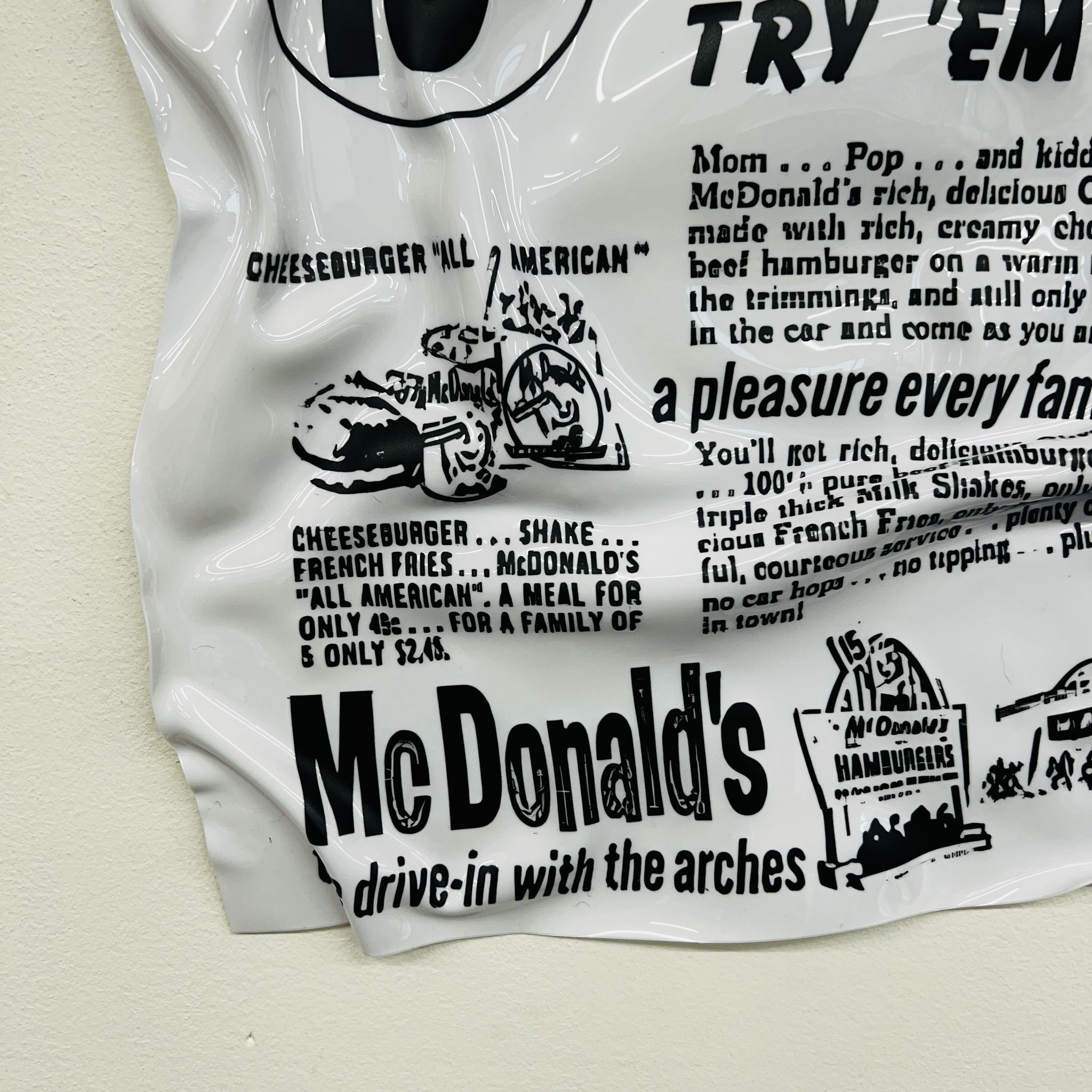 Sculpture Murale - Mc Donalds