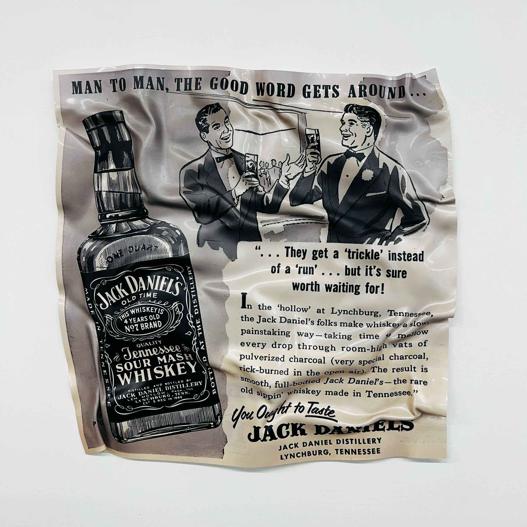 Tableau froissé - Jack Daniels