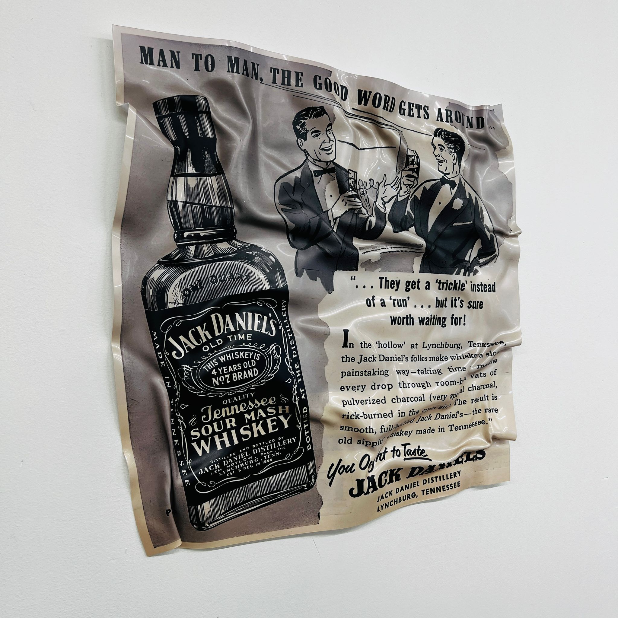 Tableau froissé - Jack Daniels