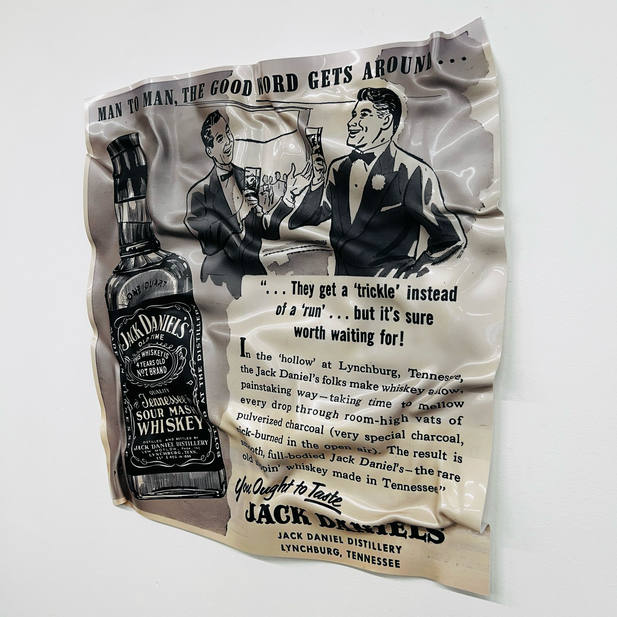 Sculpture Murale - Jack Daniels