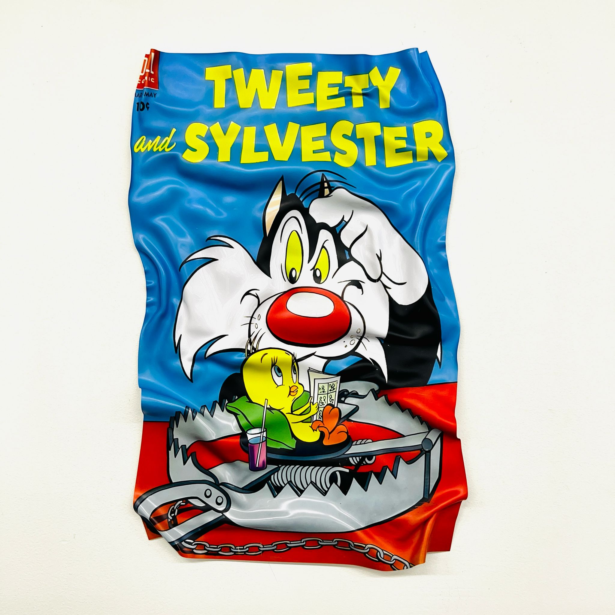 Tableau froissé - Tweety  et Sylvester