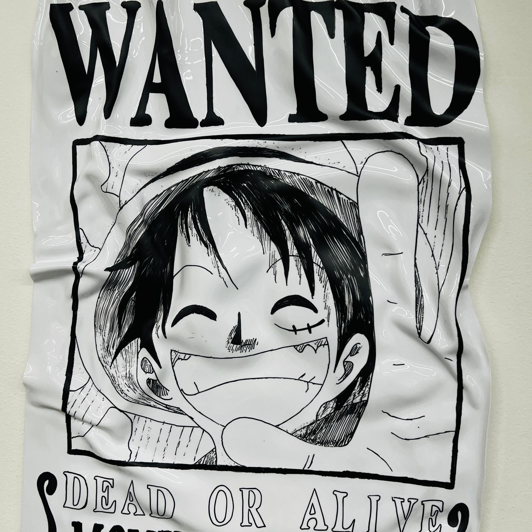 Tableau froissé - One Piece Luffy Wanted