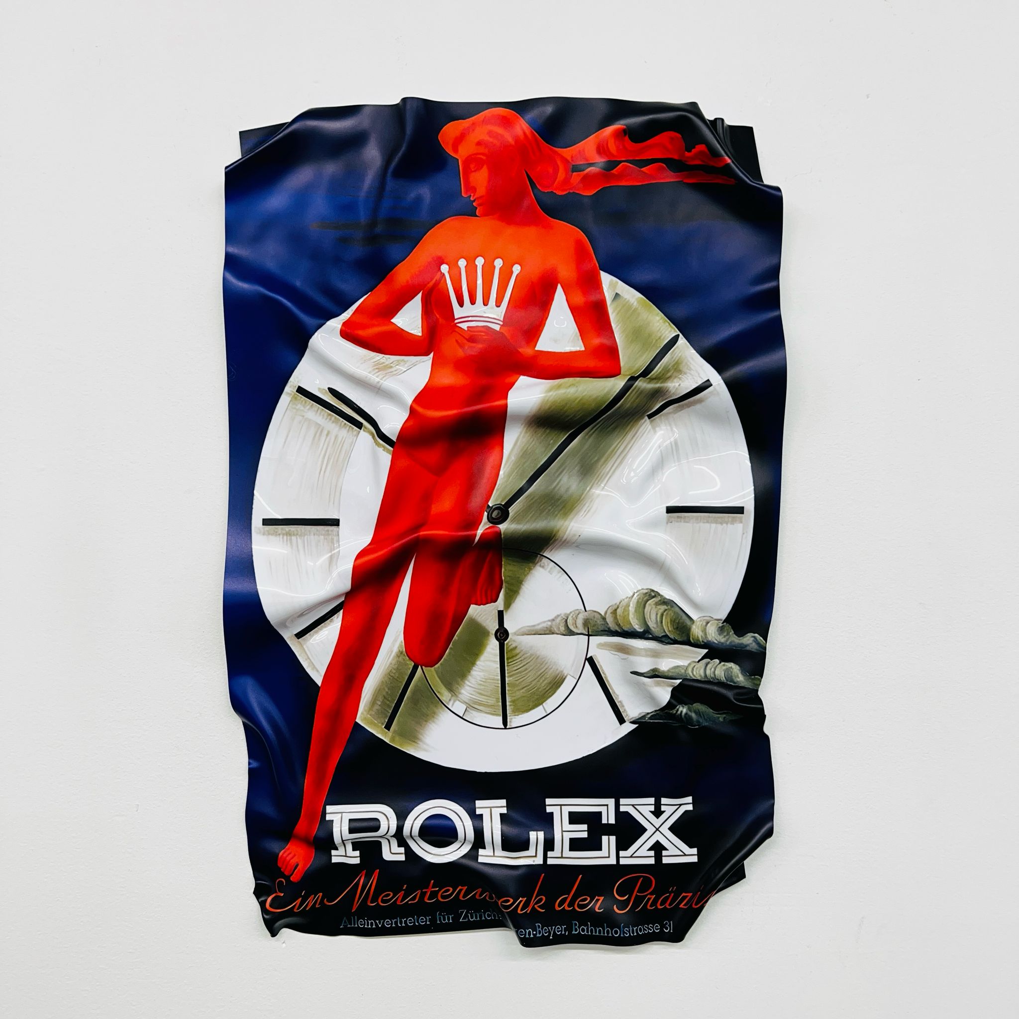 Tableau froissé - Rolex pub