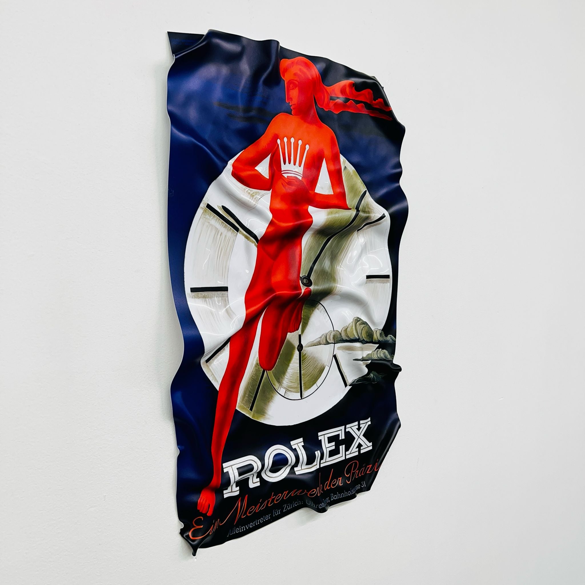 Tableau froissé - Rolex pub