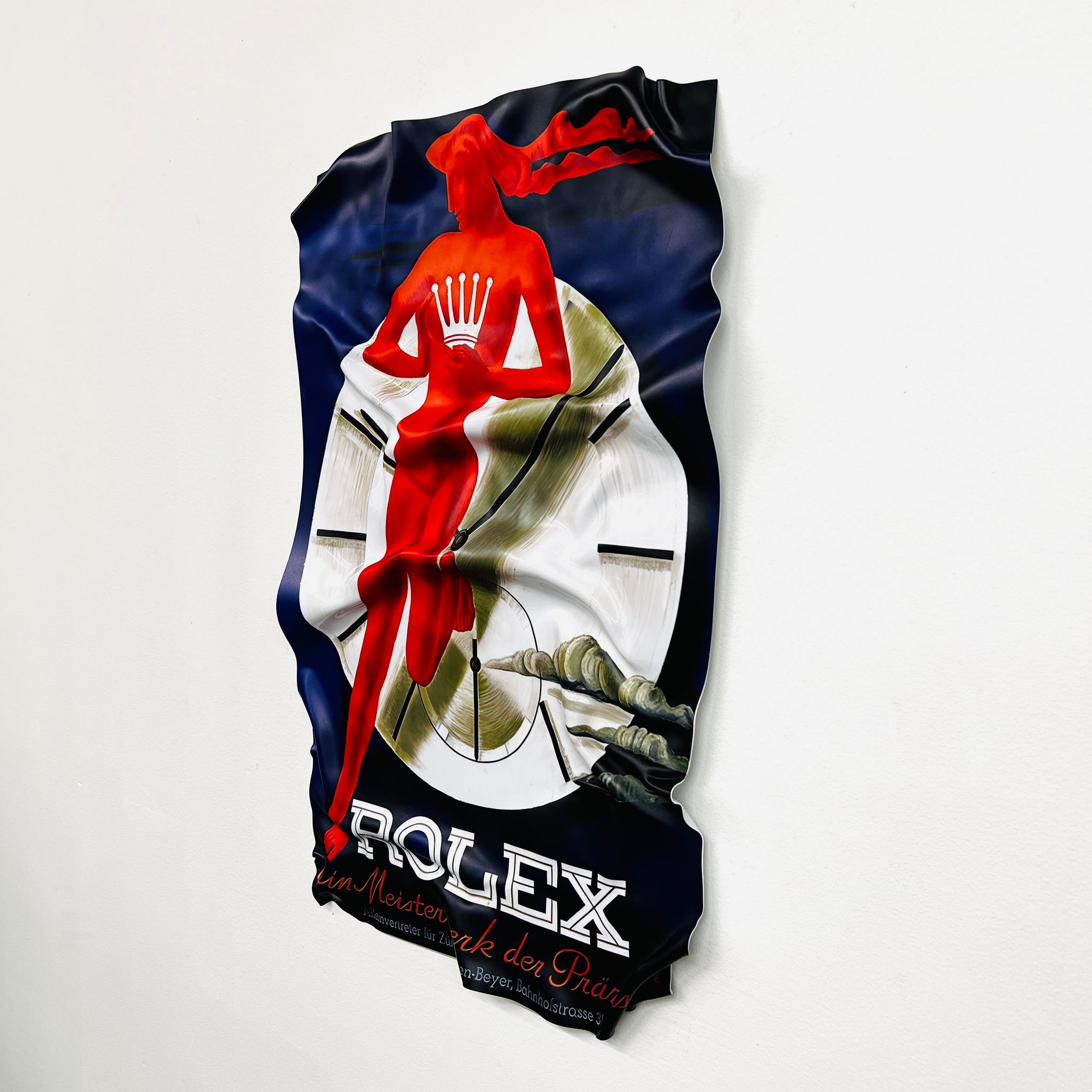 Tableau froissé - Rolex pub