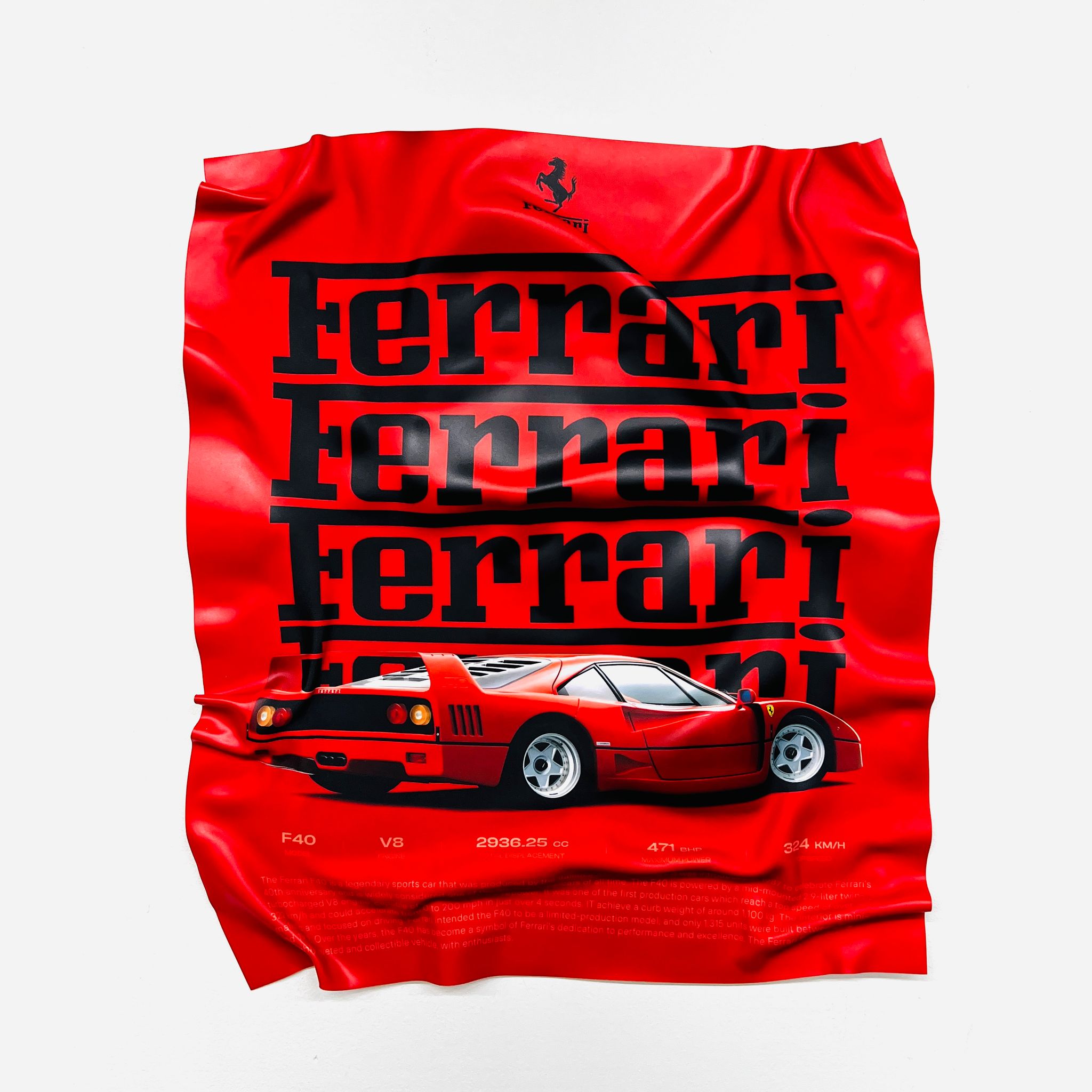 Tableau froissé - Ferrari F40