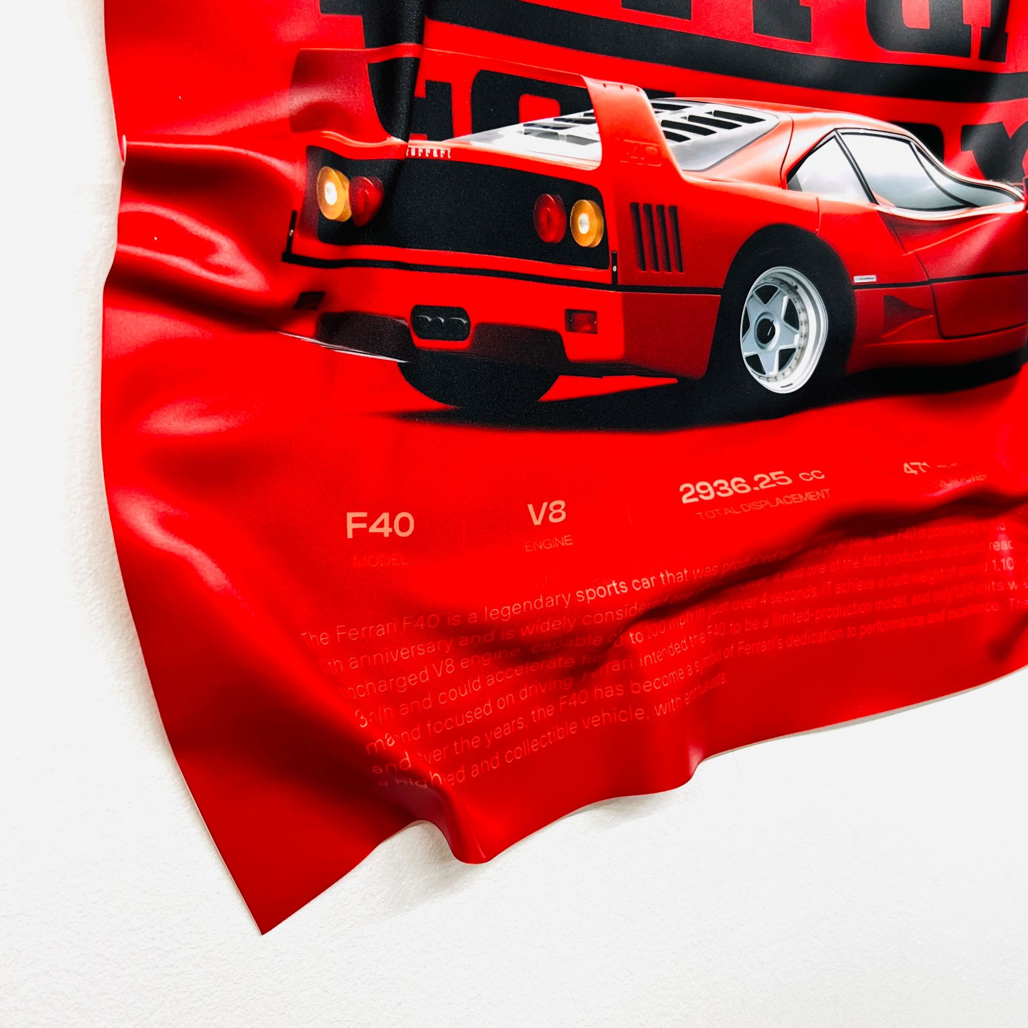 Sculpture Murale - Ferrari F40