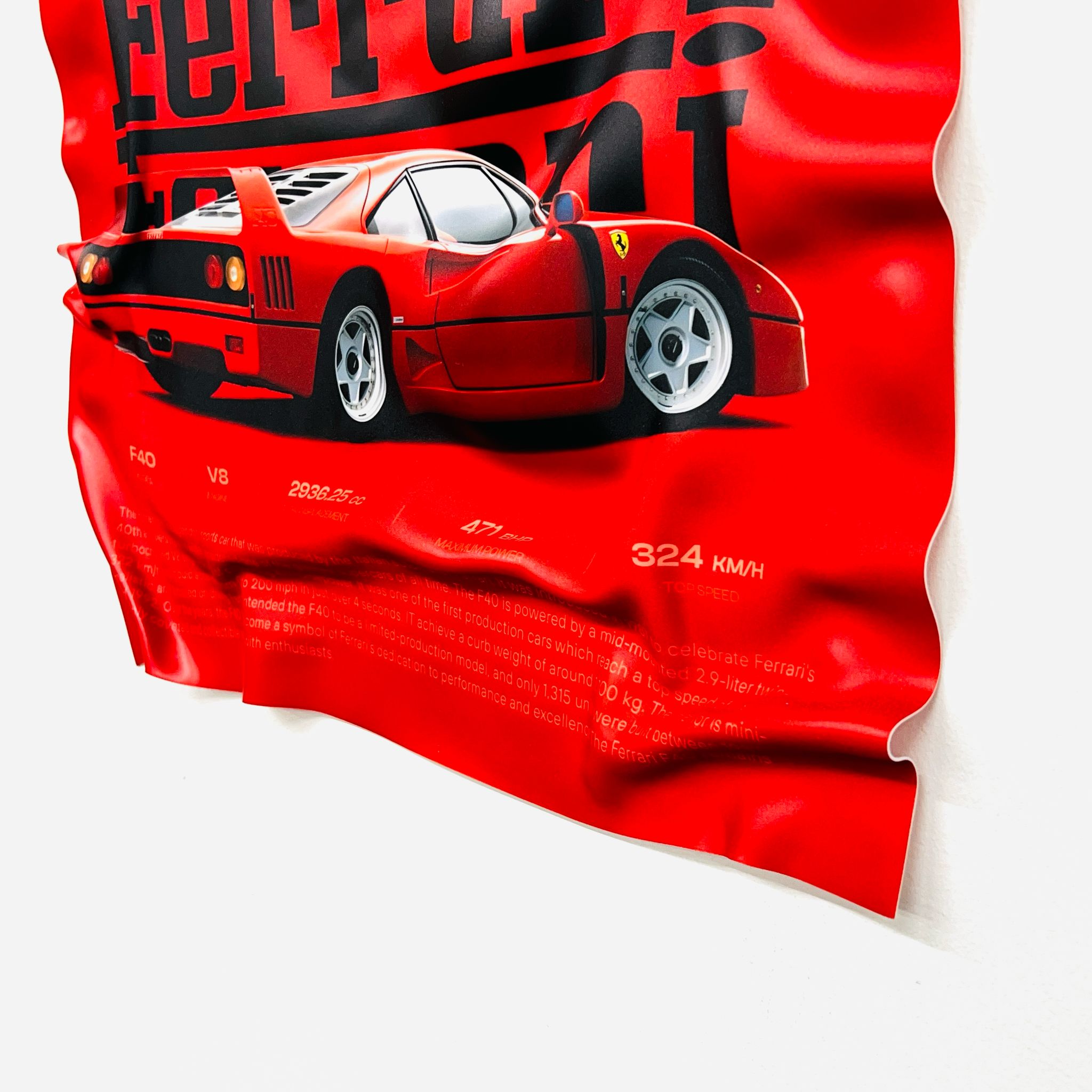 Sculpture Murale - Ferrari F40