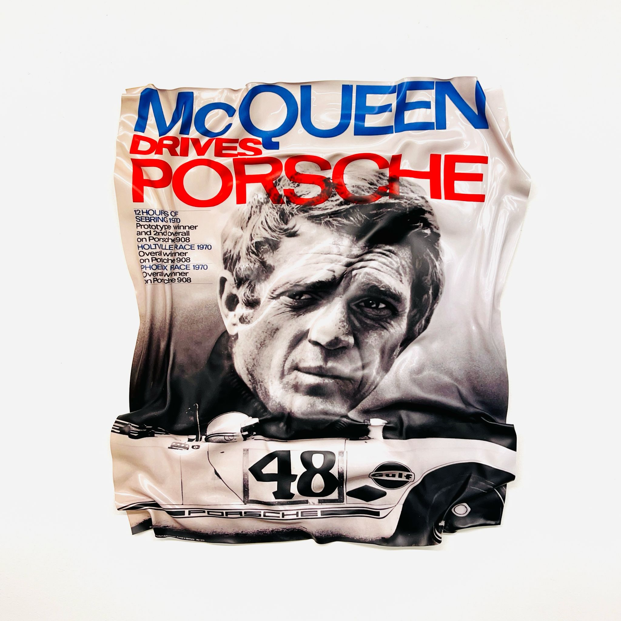 Sculpture Murale - Mc Queen Porsche