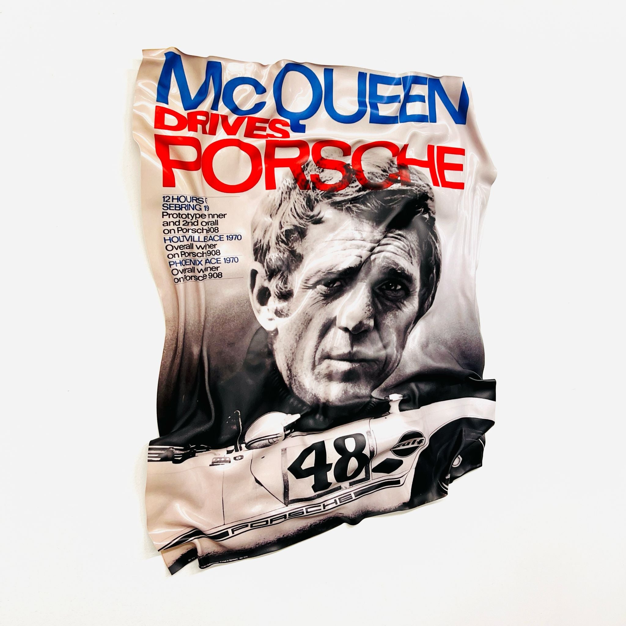 Sculpture Murale - Mc Queen Porsche