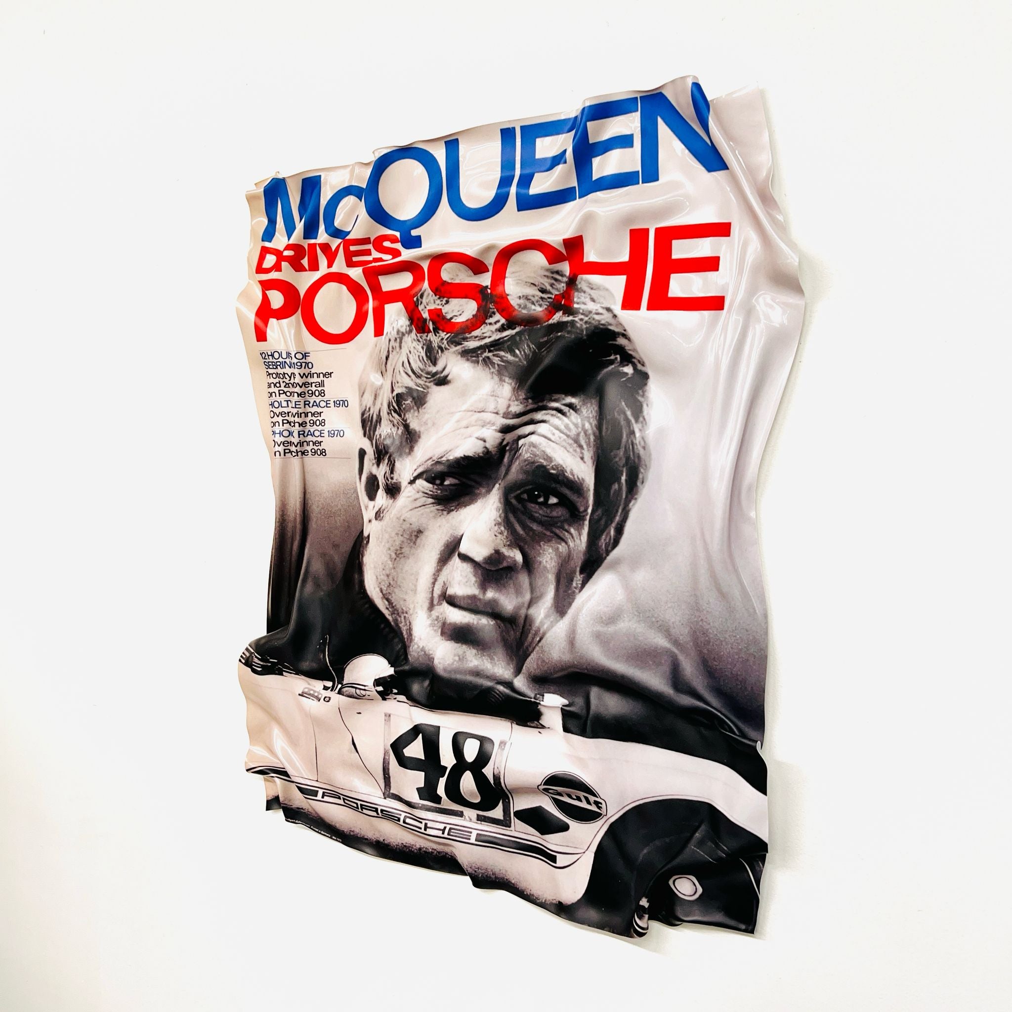 Sculpture Murale - Mc Queen Porsche