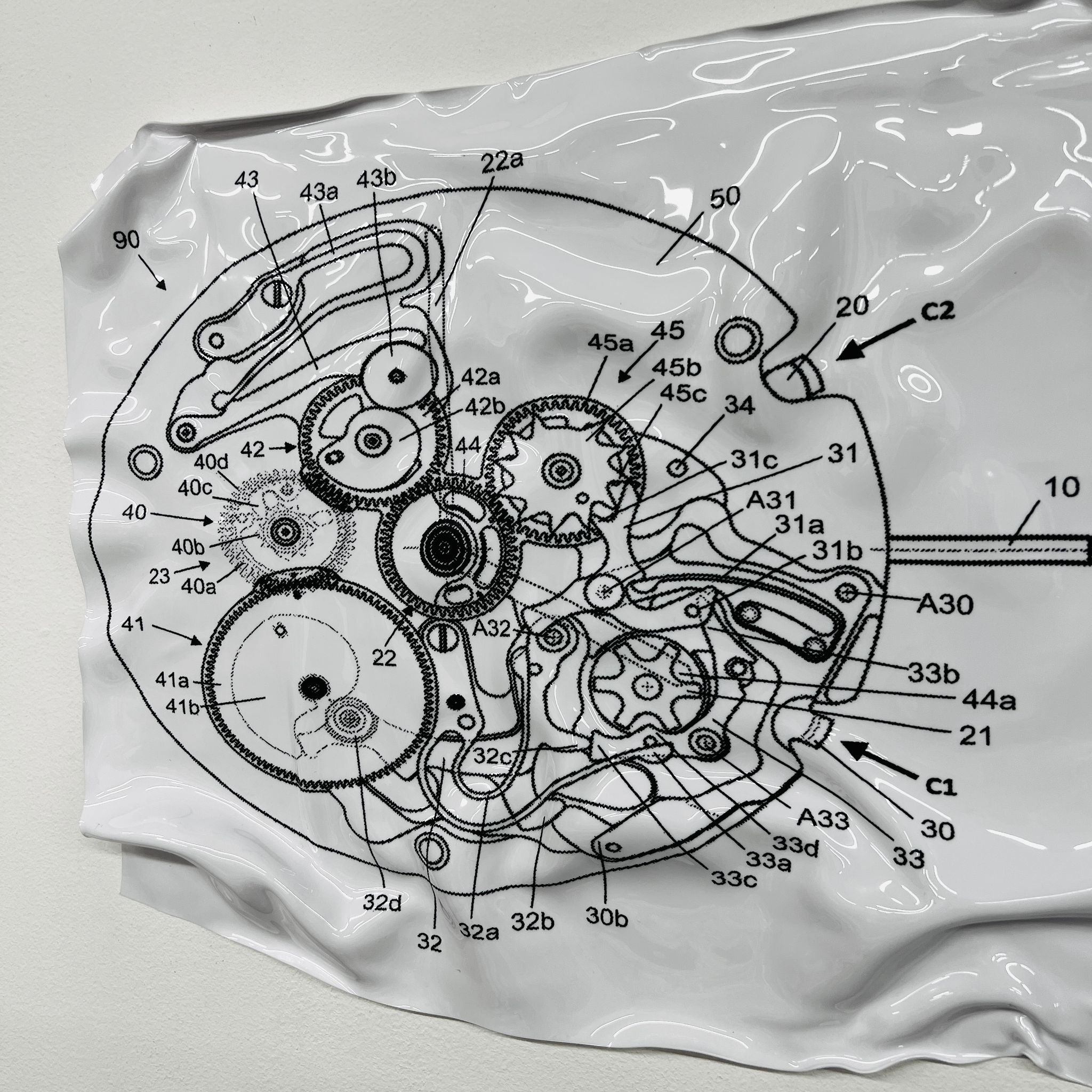 Tableau froissé - Rolex Patern