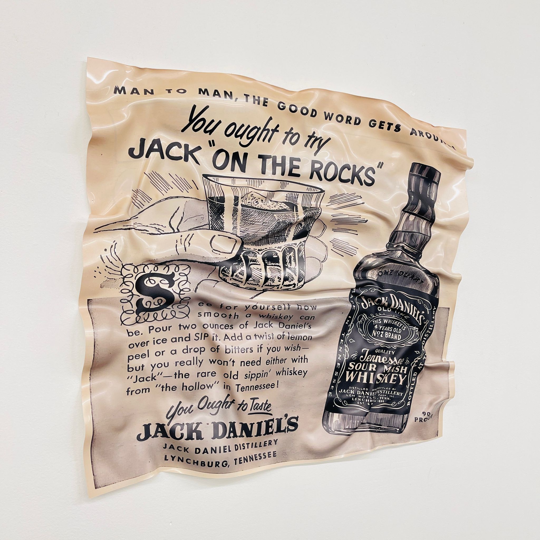 Tableau froissé - Jack Daniels