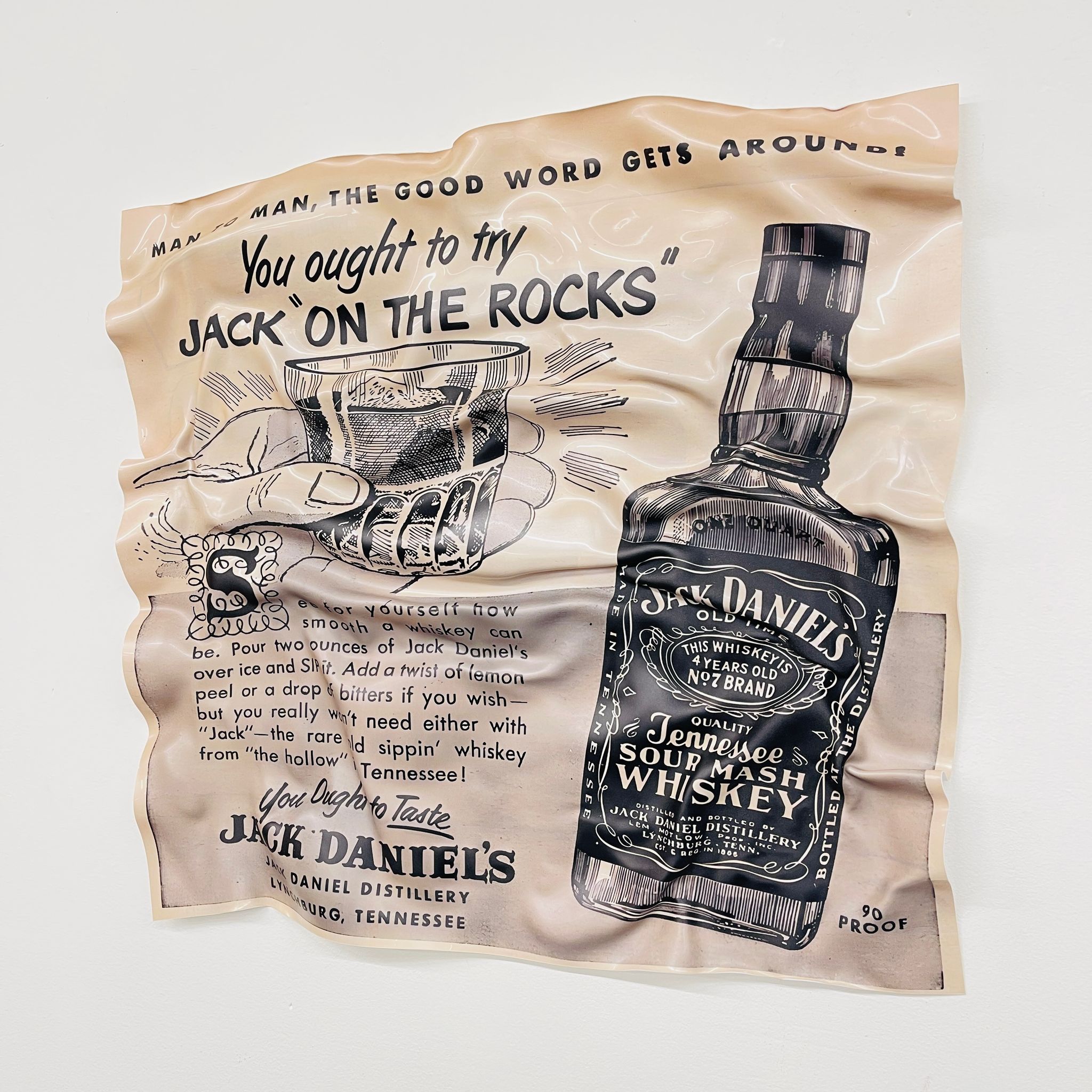 Tableau froissé - Jack Daniels