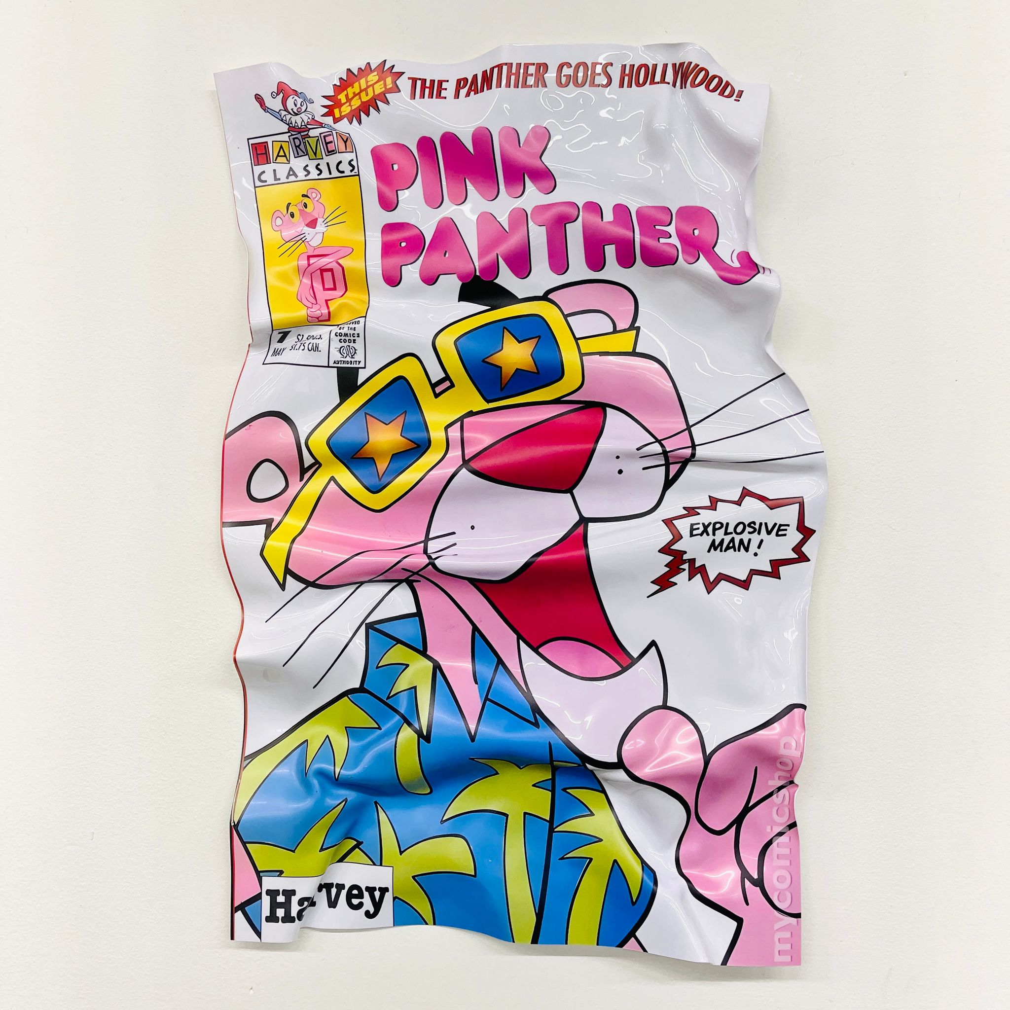 Tableau froissé - Pink Panther