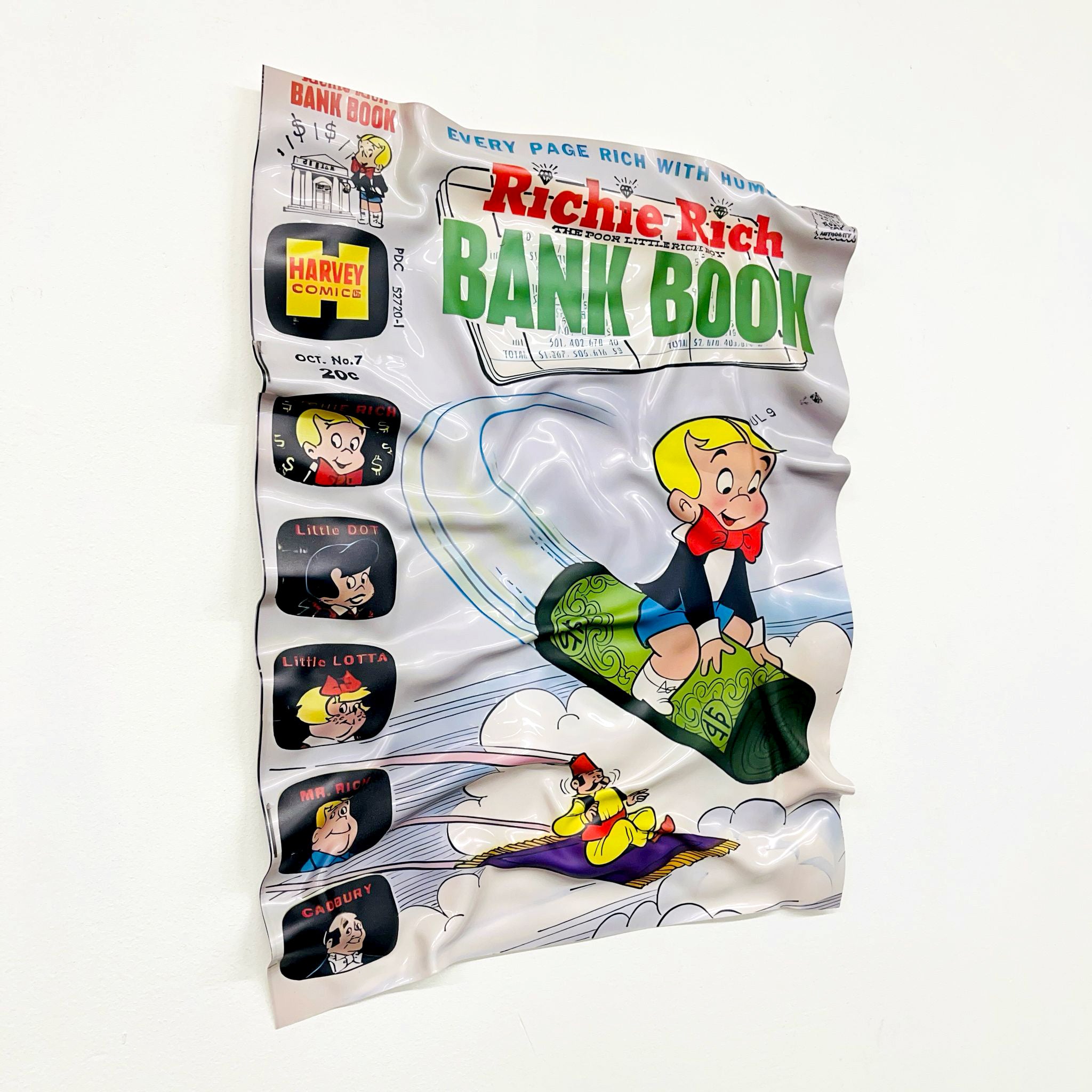 Tableau froissé - Richie Rich "Bank Book"