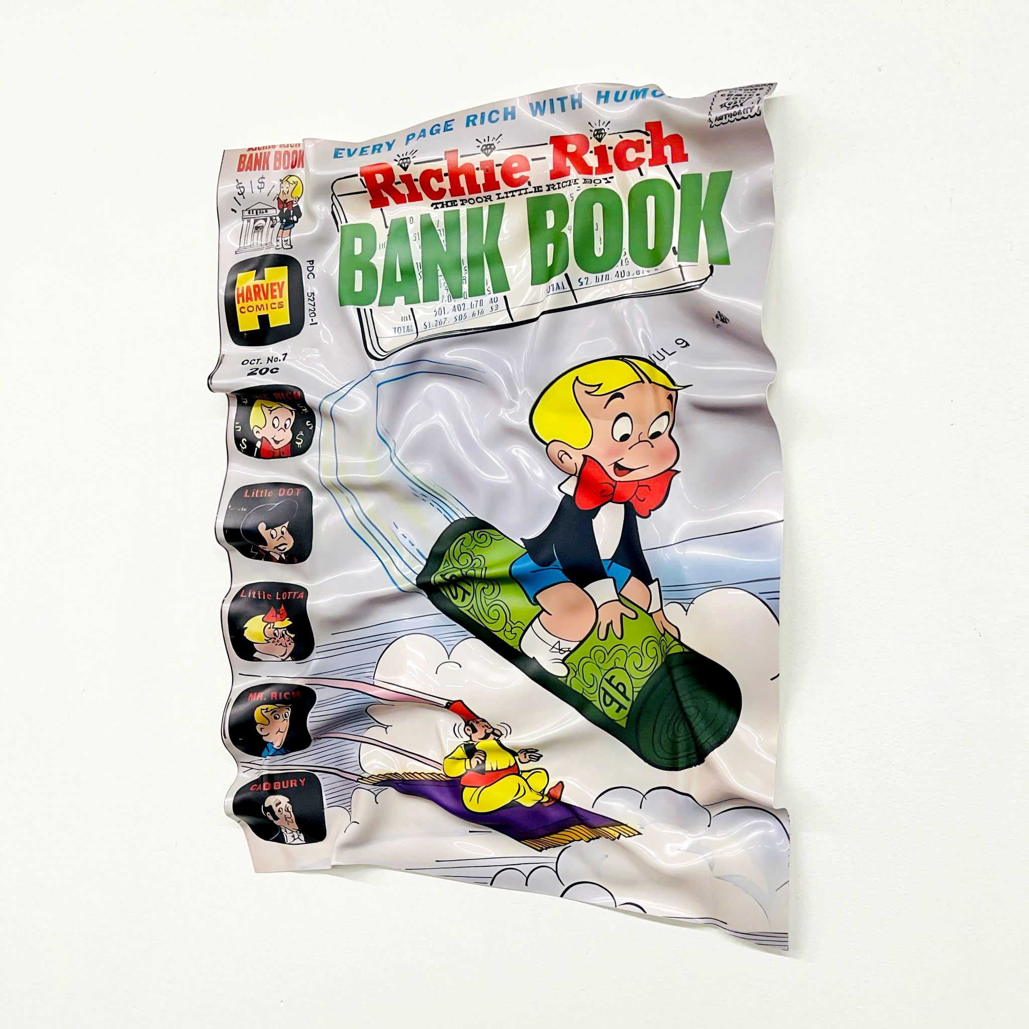 Tableau froissé - Richie Rich "Bank Book"