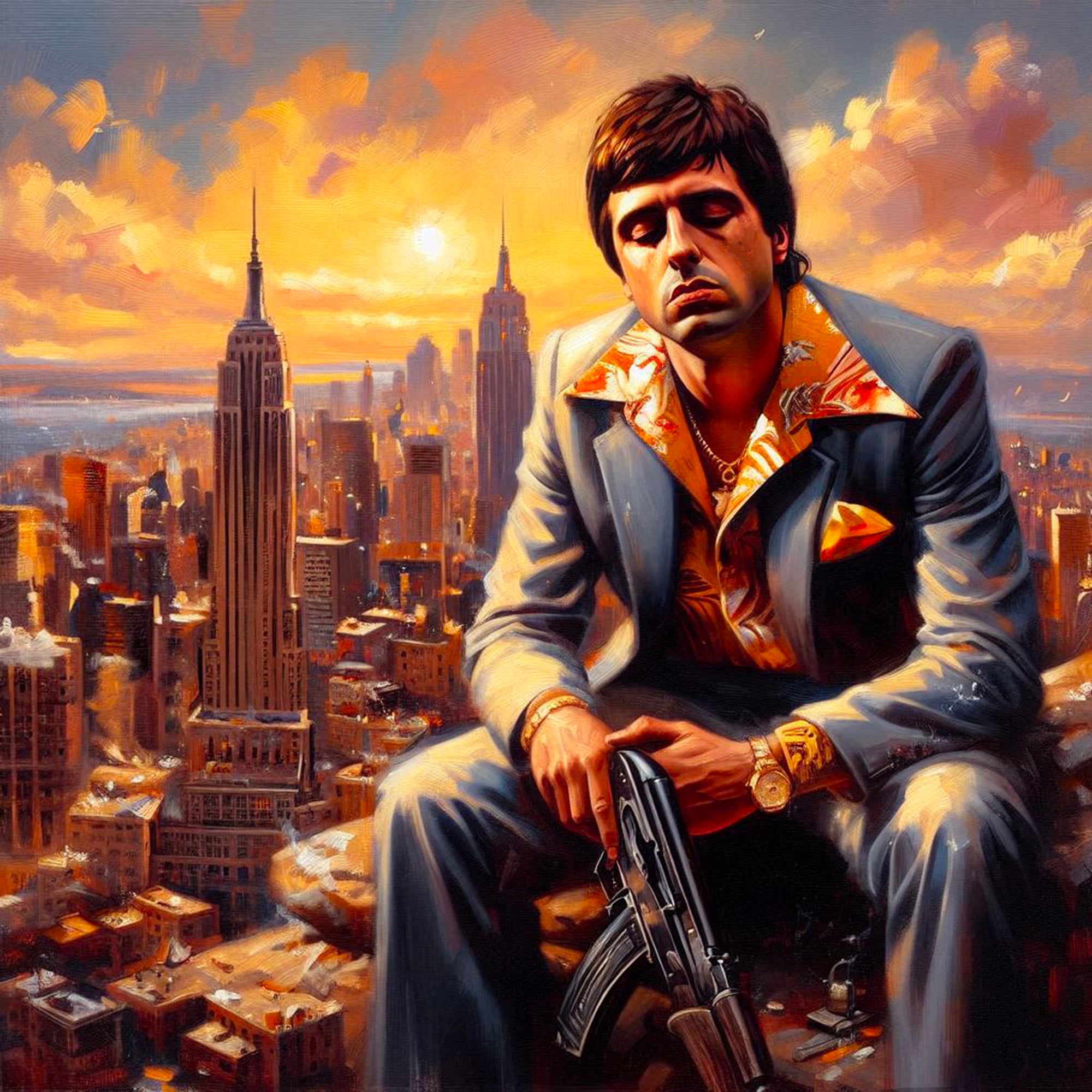 Tableau Mafia - Tony Montana L’Ambitieux - Décoration Murale - Fabulartz.fr 