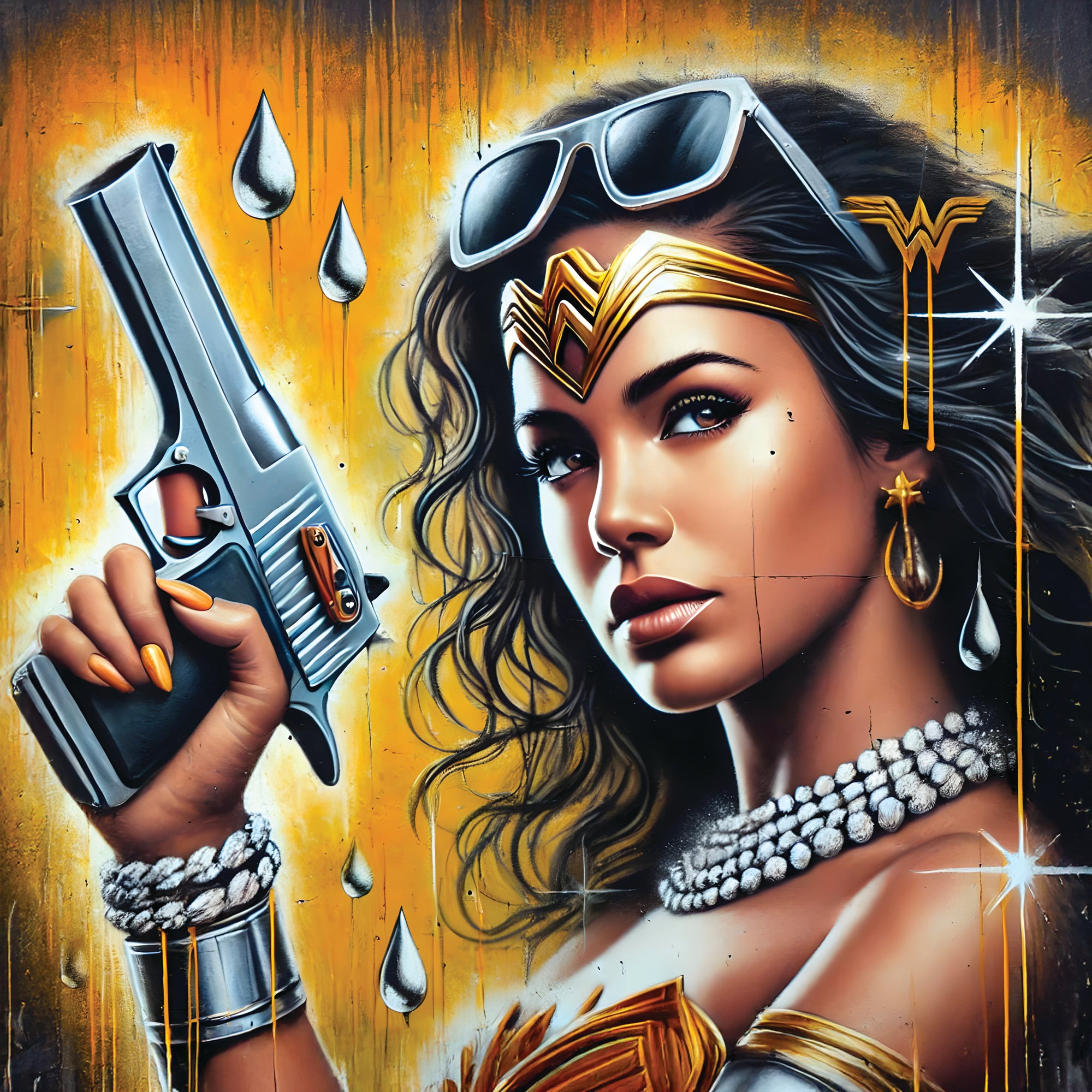 Wonder Woman Glamour - Decorazione murale di design