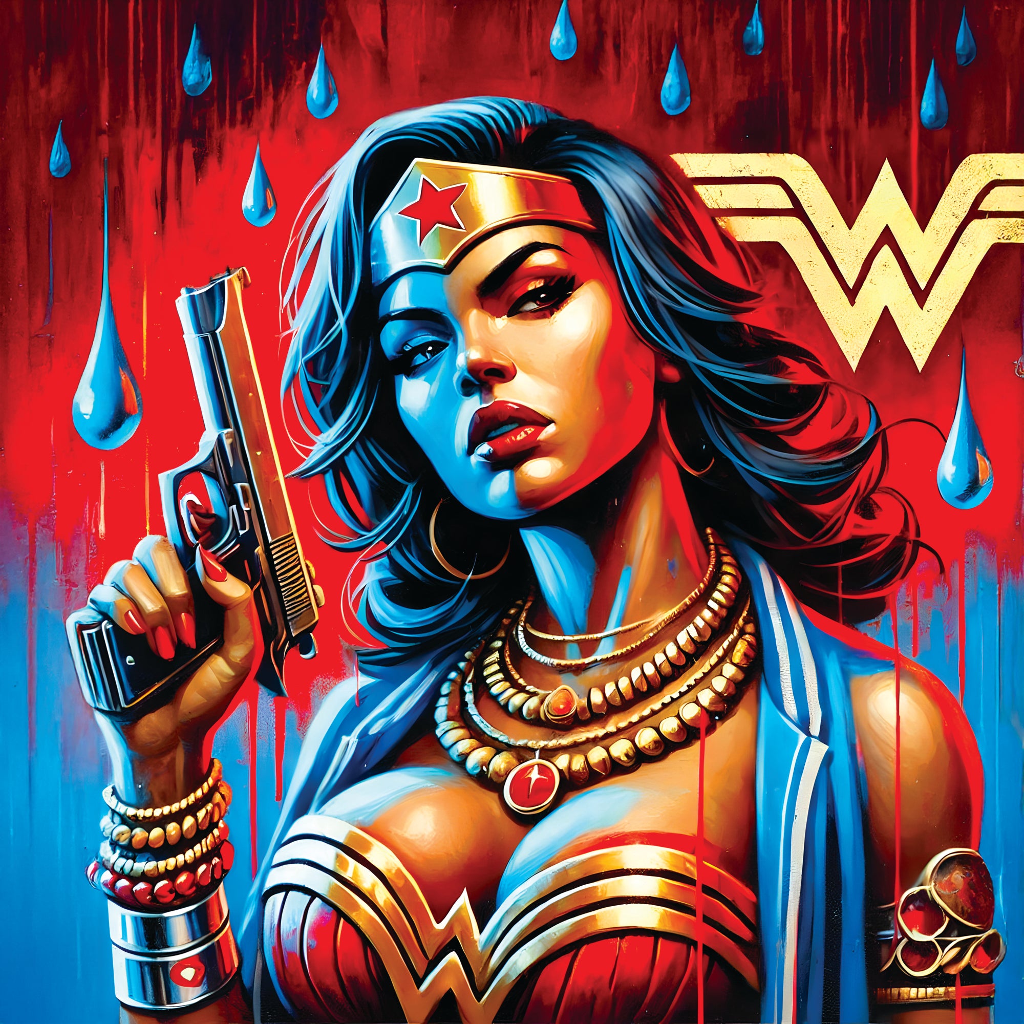 Tableau Wonder Woman Chic - Decorative wall frame