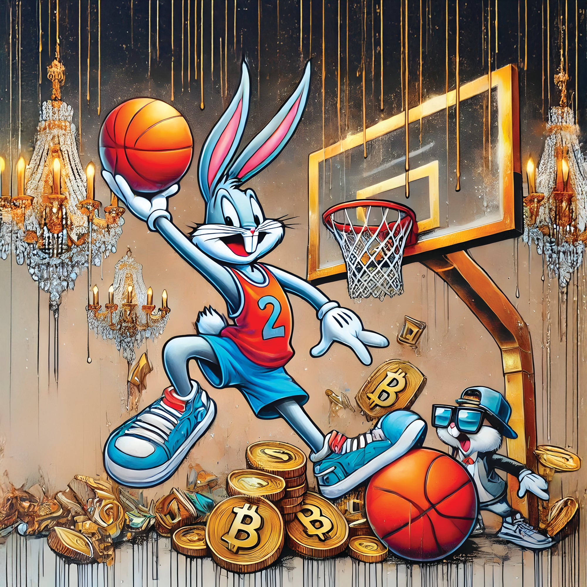 Tableau Bugs Bunny Basketball - Décoration Murale Design