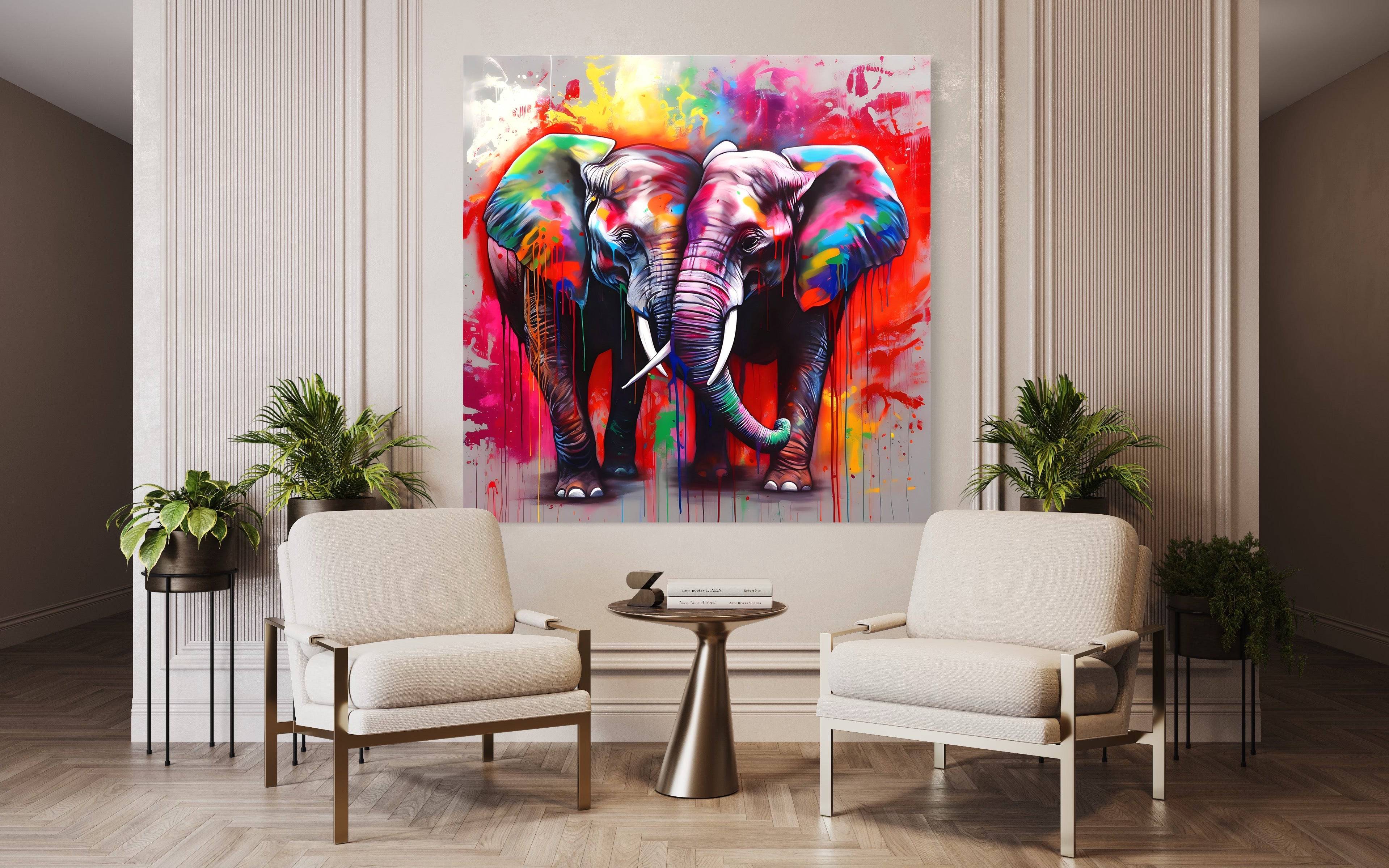 Elephant Kaleidoscope | Tableau pop art - Fabulartz.fr 