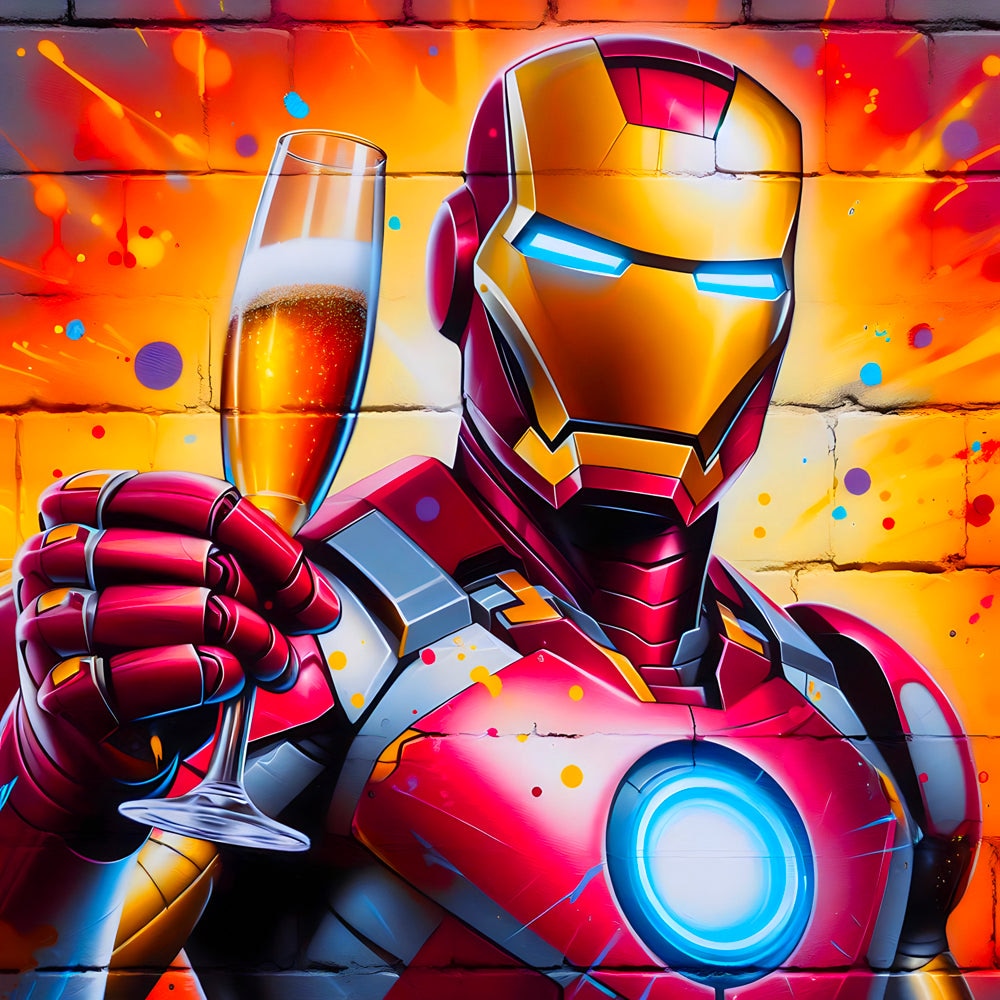 Iron Man Cheers - Tableau Pop Art - Fabulartz.fr 