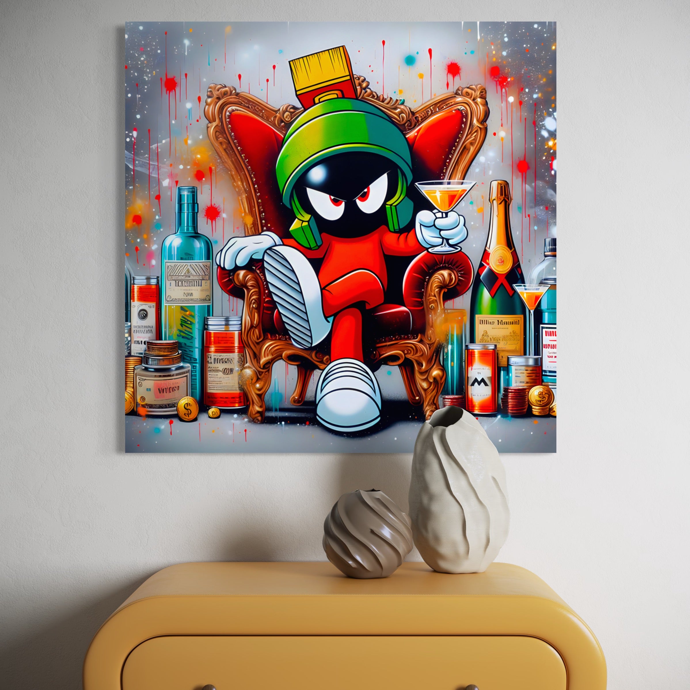 Marvin the Martian Cheers - Tableau Pop Art - Fabulartz.fr 