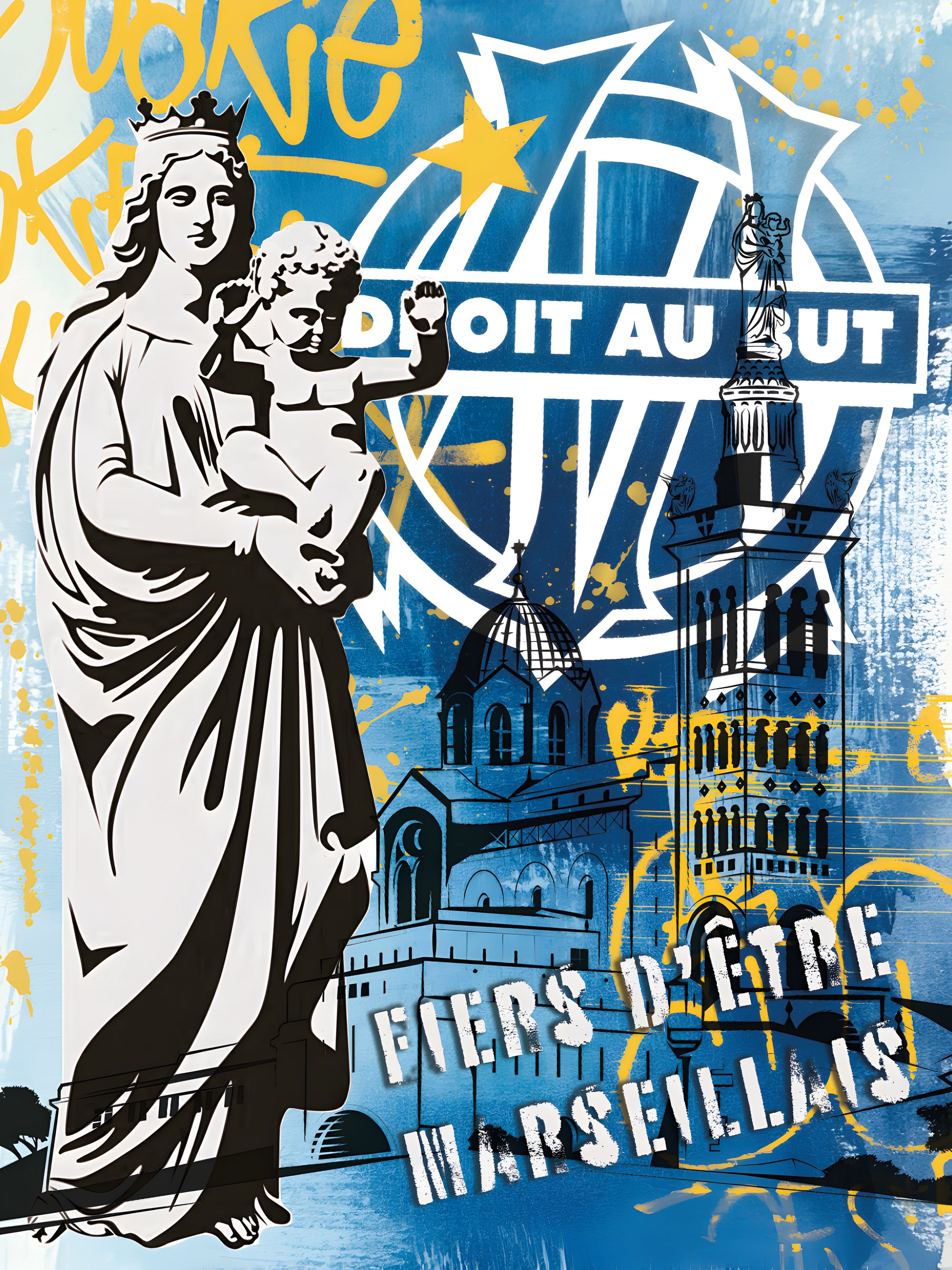 Tableau OM Fierté Marseillaise - Cadre Mural - Fabulartz.fr 