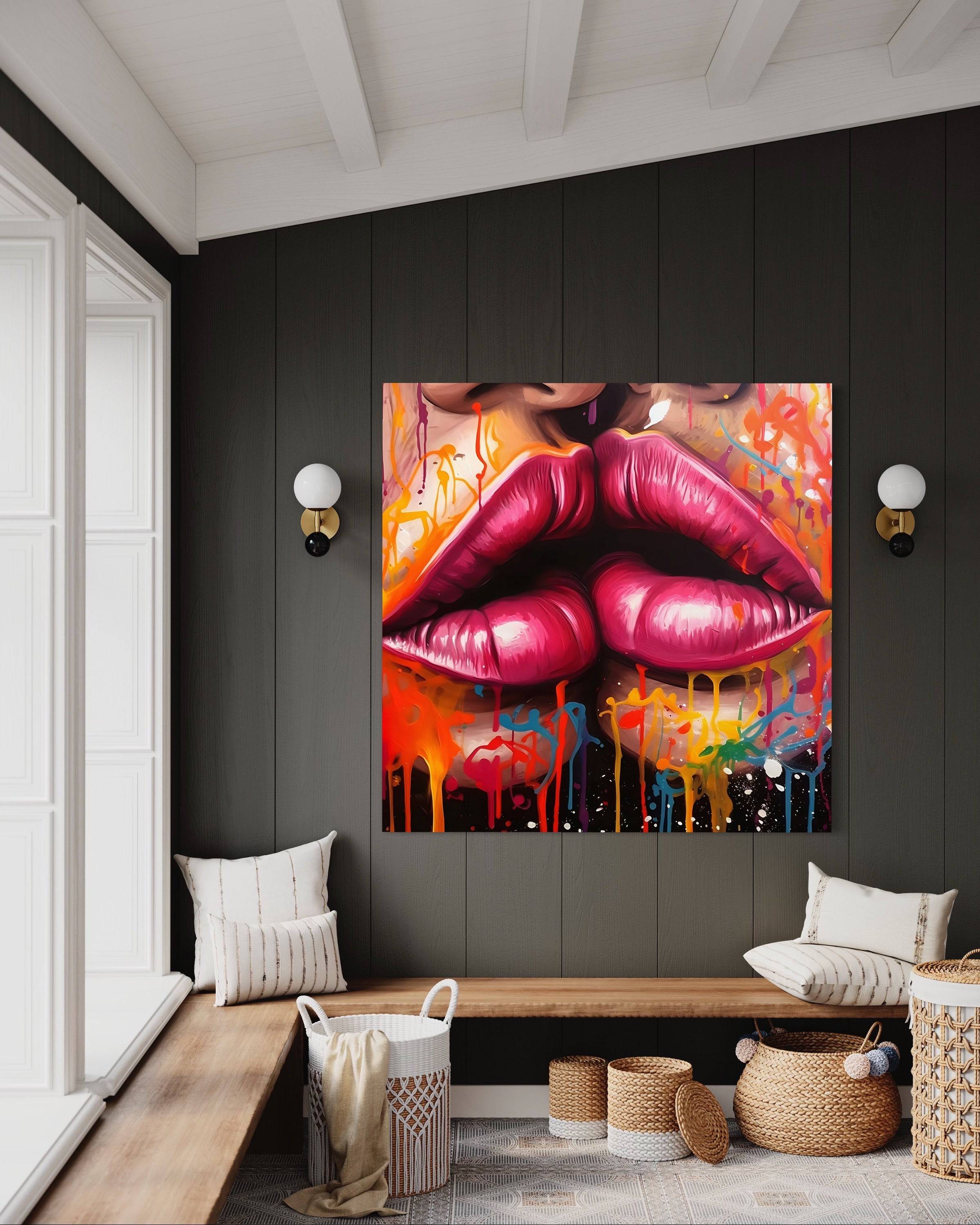 Street Kiss | Tableau Pop Art - Fabulartz.fr 