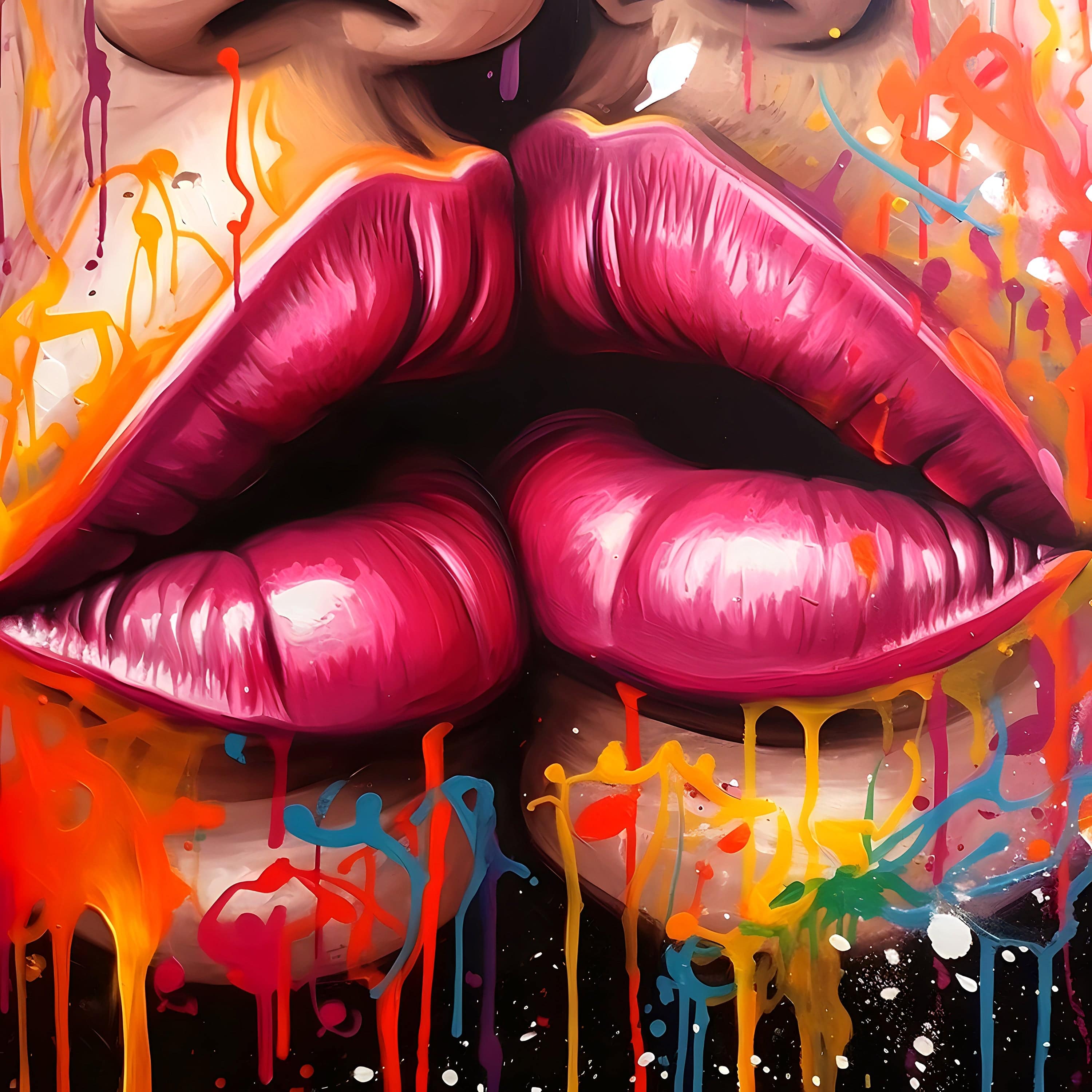 Street Kiss | Tableau Pop Art - Fabulartz.fr 