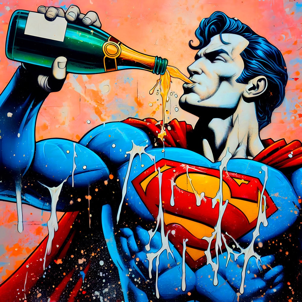 Superman Drink - Tableau Pop Art - Fabulartz.fr 