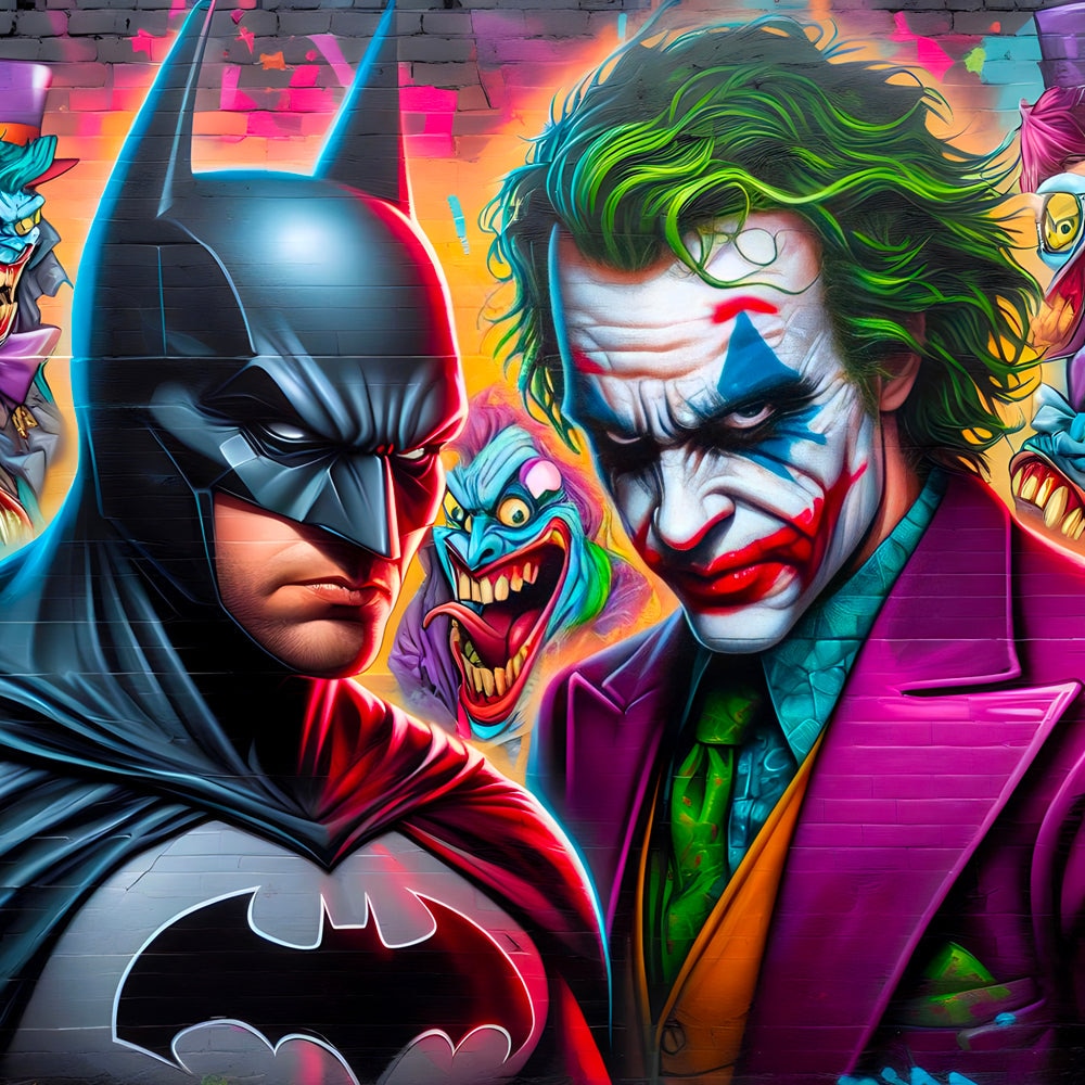 Tableau Batman et Joker - Décoration Murale Dramatique - Fabulartz.fr 