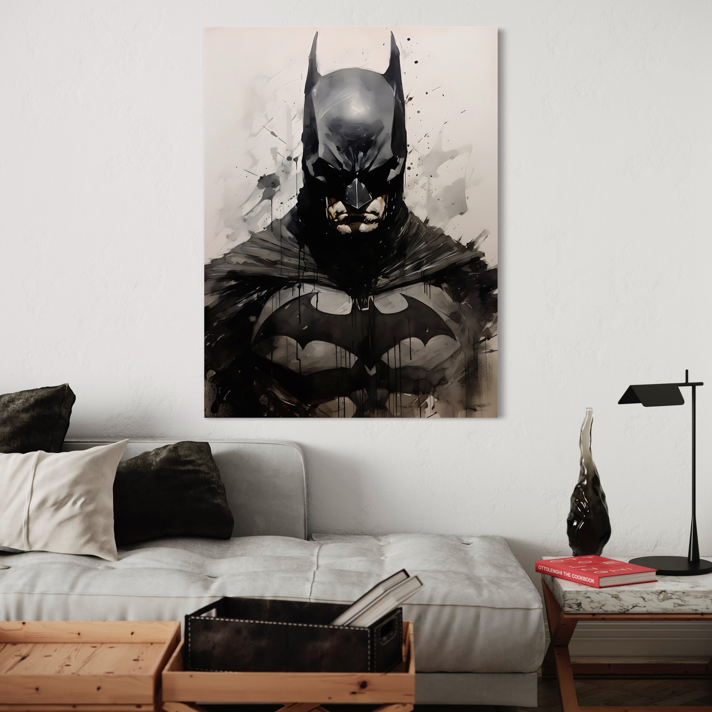 Tableau Batman Monochrome - Décoration Murale Élégante - Fabulartz.fr 