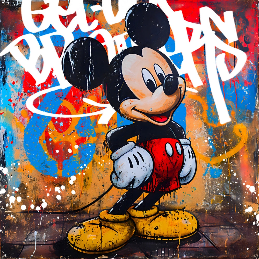 Tableau Mickey Graffiti Pop Art - Design Urbain - Fabulartz.fr 