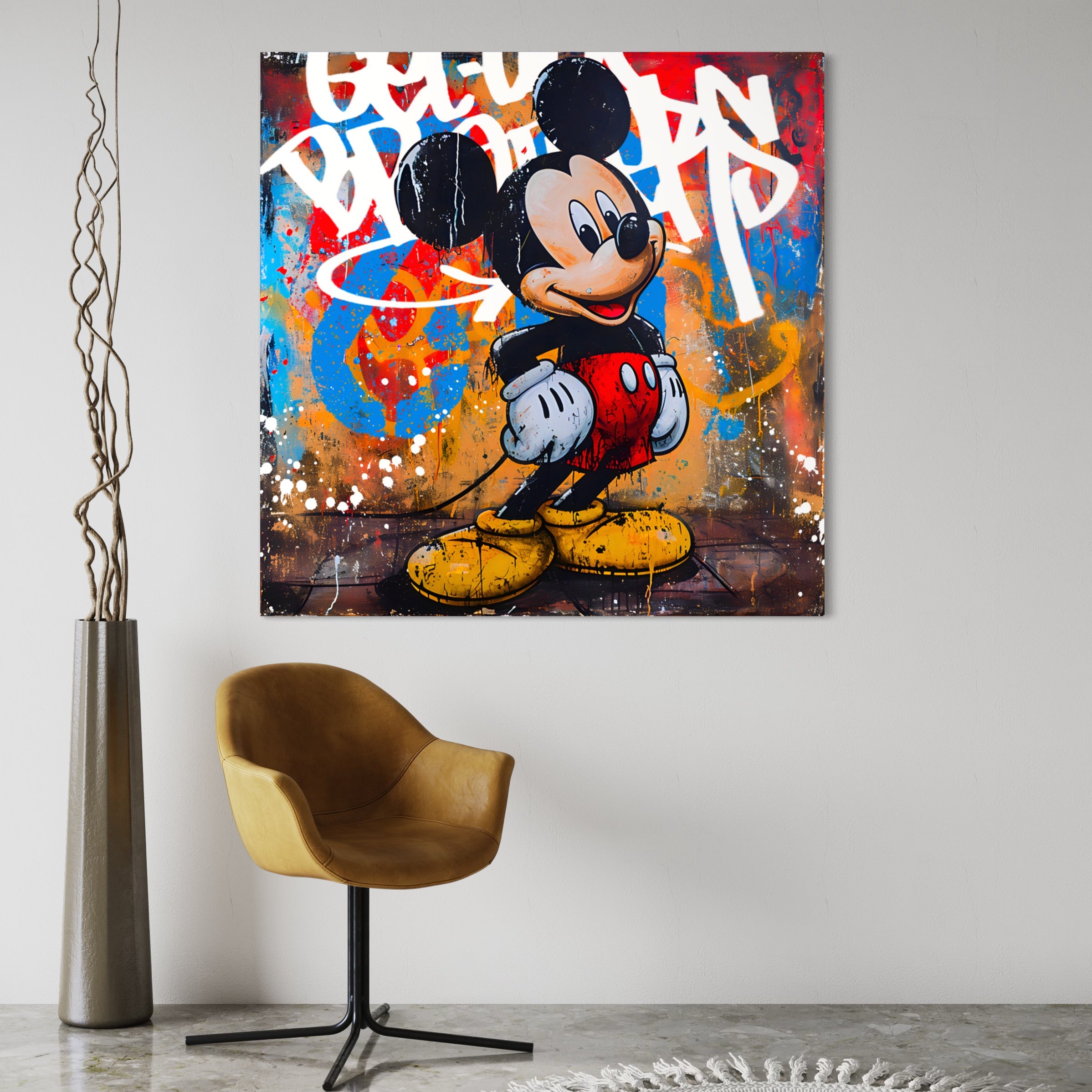 Tableau Mickey Graffiti Pop Art - Design Urbain - Fabulartz.fr 