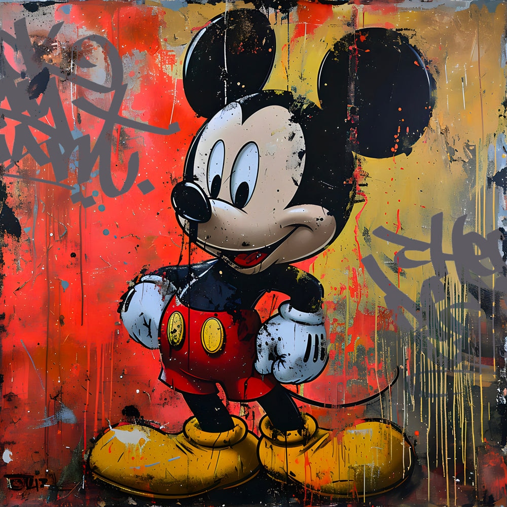 Tableau Mickey Urbain - Décoration Graffiti - Fabulartz.fr 