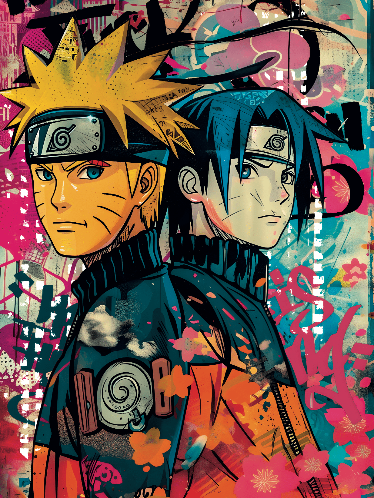 Tableau Naruto et Sasuke – Décoration Murale pour Intérieurs Modernes - Fabulartz.fr 