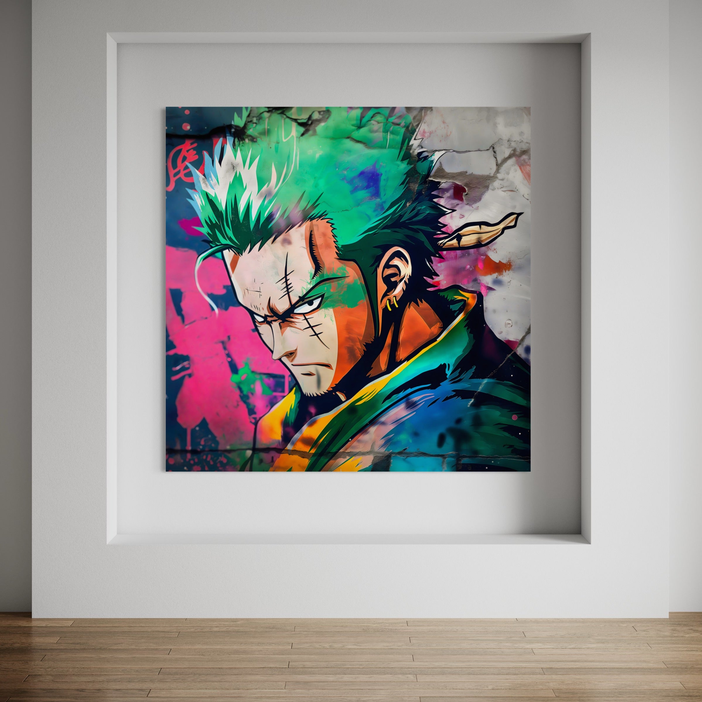 Tableau One Piece - Zoro Art Abstrait - Décoration Murale Design - Fabulartz.fr 