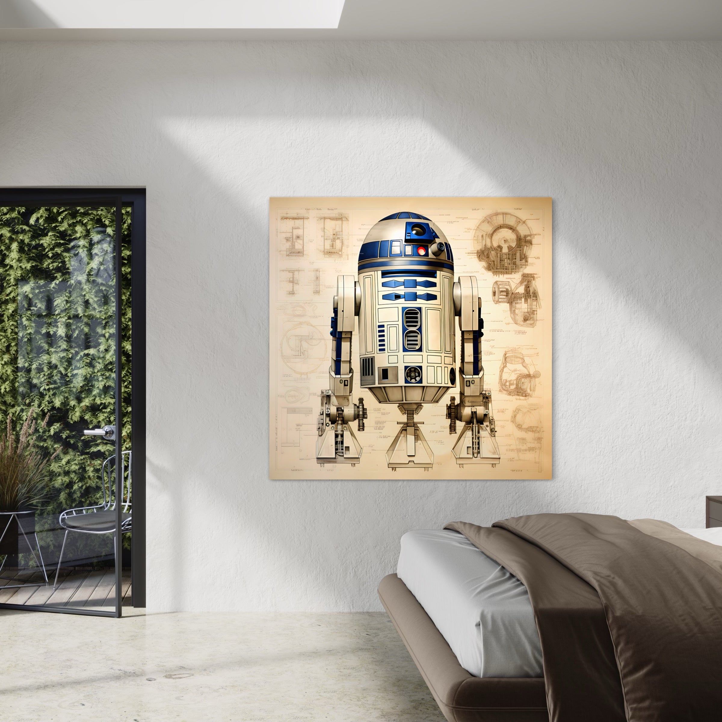Tableau Star Wars - Plan R2-D2 - Décoration Murale Élégante - Fabulartz.fr 
