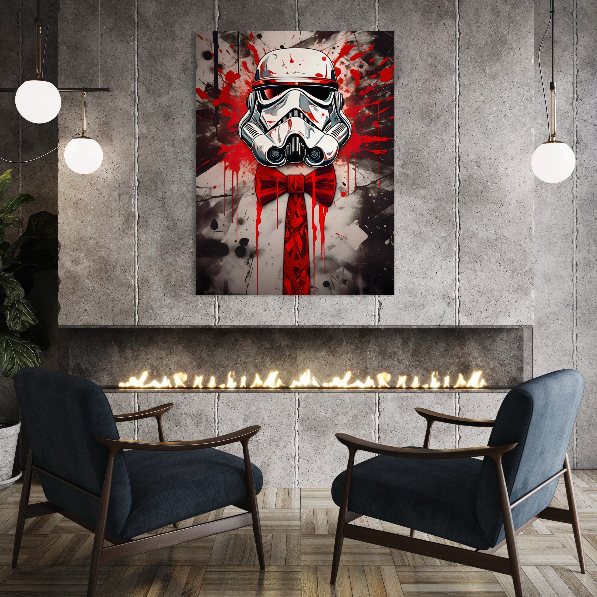 Tableau Star Wars - Stormtrooper Nœud Papillon - Décoration Murale Originale - Fabulartz.fr 