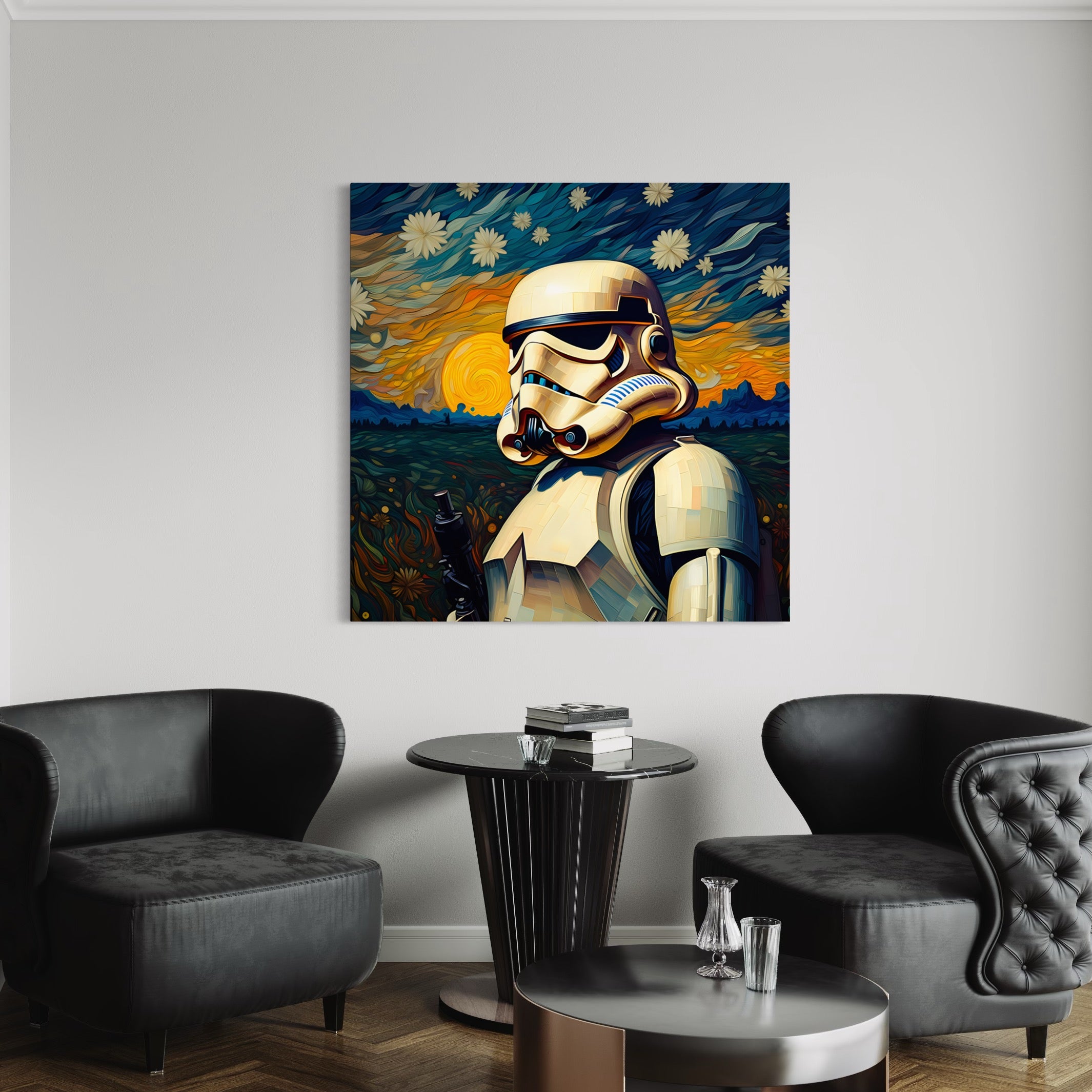 Tableau Star Wars - Stormtrooper Van Gogh - Décoration Murale Artistique - Fabulartz.fr 